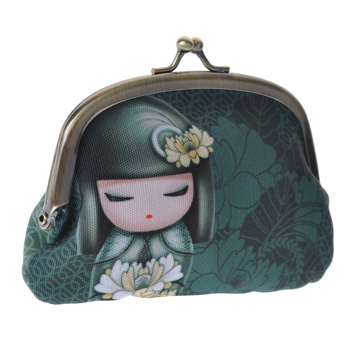 Кошелек на защелке Kimmidoll Туки (Оптимизм). KF08741-022_516 Кошелек на защелке Kimmidoll Туки (Оптимизм). KF08741-022_516Компактный кошелек Kimmidoll Туки (Оптимизм) зеленого цвета выполнен с одной стороны из полиэстера, с другой -из искусственной кожи. Оформлен красочным принтом в японском стиле. Кошелек предназначен для хранения бумажных денег, монет или приятных мелочей. Имеет одно отделение и закрывается на металлическую защелку. Такой аксессуар оригинального дизайна придется по душе любительнице стильных и практичных вещиц. Он не займет много места в сумочке и добавит индивидуальности своей обладательнице.Привет, меня зовут Туки! Я талисман оптимизма. Мой дух полон надежды и силы! Ваша способность всегда и во всем видеть позитив, призывает силу моего духа. Пусть Ваш бесконечный оптимизм наполнит Вашу жизнь интересными возможностями и откроет путь к процветанию!Характеристики:Материал: полиэстер, искусственная кожа, металл. Размер кошелька: 12,5 см х 9 см х 2,5 см.Артикул:KF0874.