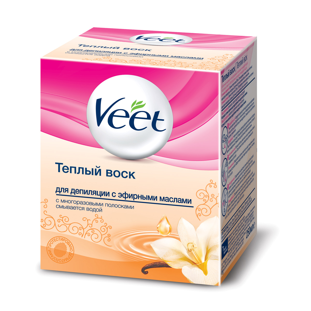 Veet Теплый воск для эпиляции, с эфирными маслами, 250 мл средства для эпиляции veet veet ve016lwnwf15