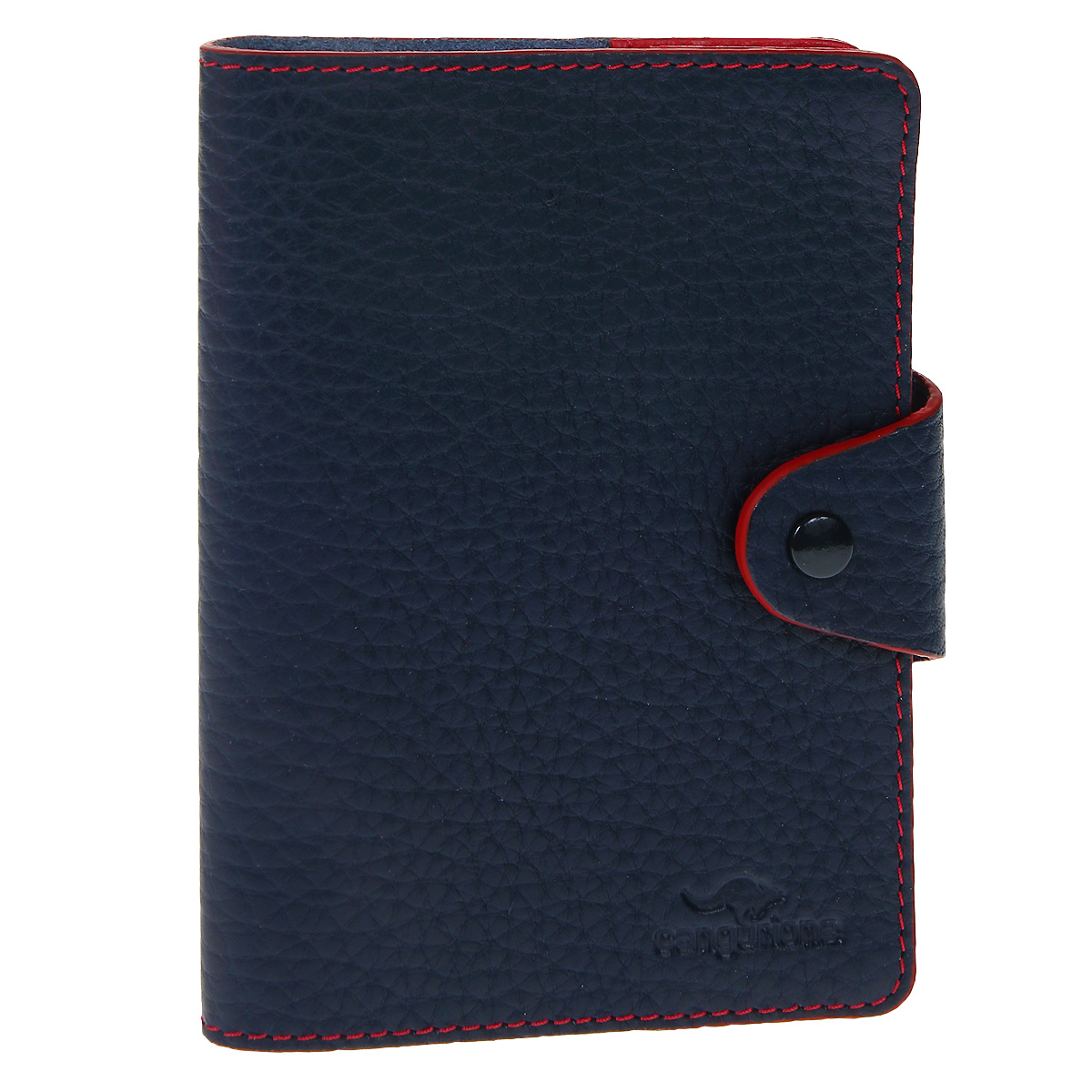 Обложка для паспорта Cangurione, цвет: темно-синий. 3342-F54019-1-46# Black Обложка для паспорта Cangurione, цвет: темно-синий. 3342-F54019-1-46# BlackЭлегантная обложка для паспорта Cangurione не только поможет сохранить внешний вид ваших документов и защитит их от повреждений, но и станет стильным аксессуаром, идеально подходящим вашему образу. Обложка выполнена из натуральной кожи и оформлена тиснением в виде логотипа Cangurione. Обложка закрывается клапаном на кнопку. Изделие упаковано в коробку из плотного картона с логотипом фирмы. Характеристики:Материал: натуральная кожа. Размер в сложенном виде: 9,5 см х 13,5 см х 2 см. Размер упаковки: 11,5 см х 15,5 см х 2,5 см. Артикул: 3342-F/Dark Blue-Red.