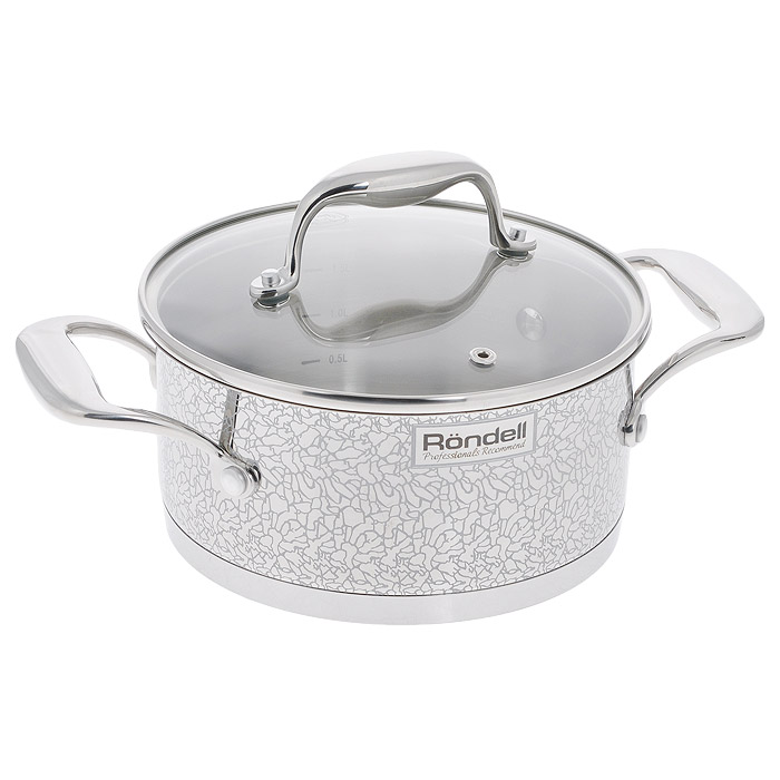 Кастрюля Rondell Vintage с крышкой, 2 л54 009312 Кастрюля Rondell Vintage с крышкой, 2 л54 009312Кастрюля Rondell Vintage изготовлена из высококачественной нержавеющей стали 18/10, что гарантирует безупречный внешний вид посуды, практичность и долговечность. Уникальный 2-х этапный метод технологии тройного дна с вштампованным, а затем вплавленным алюминиевым диском позволяет равномерно распределять и значительно дольше сохранять тепло в стенках и дне посуды, что предотвращает пригорание пищи и обеспечивает более быстрое приготовление блюд. Посуда продолжает готовить даже после выключения плиты! Внешние стенки кастрюли оформлены деколью с эффектом крокелюра. Кастрюля и крышка оснащены ненагревающимися клепаными ручками из нержавеющей стали. Крышка, выполненная из термостойкого стекла, позволяет контролировать процесс приготовления без потери тепла. Аккумуляция тепла при закрытой крышке создает замкнутый цикл парообразования, позволяя готовить в такой посуде без использования масла и воды или же с их минимальным количеством, что позволяет сохранить натуральный вкус продуктов. С отметками литража на внутренних стенках посуды вы легко сможете соблюдать пропорции рецептуры без применения дополнительных предметов.Изысканный дизайн и функциональность кастрюли Rondell Vintage создаст на вашей кухне неповторимый стиль и позволит вам наслаждаться процессом приготовления любимых, полезных для здоровья блюд. Подходит для использования на всех видах плит, включая индукционные. Можно мыть в посудомоечной машине. Характеристики:Материал: нержавеющая сталь 18/10, стекло. Объем кастрюли: 2 л. Внутренний диаметр кастрюли: 18 см. Высота стенок кастрюли: 9 см. Толщина стенок кастрюли: 0,7 мм. Толщина дна кастрюли: 5 мм. Диаметр основания кастрюли: 17,5 см. Ширина кастрюли с учетом ручек: 29 см.УВАЖАЕМЫЕ КЛИЕНТЫ!Обращаем ваше внимание на тот факт, что объем кастрюли указан максимальный, с учетом полного наполнения до кромки. Шкала на внутренней стенке кастрюли имеет меньший литраж. Посуда Rondell совсем недавно появилась на российском рынке, но уже прекрасно себя зарекомендовала. Эту посуду по достоинству оценили тысячи любителей кулинарии, а рекомендации профессионалов - шеф-поваров многих ресторанов и ведущих популярных кулинарных программ служат дополнительным весомым аргументом в ее пользу. Профессиональные технологии, изысканный дизайн и широкий ассортимент делают посуду Rondell исключительно привлекательной для всех, кто любит и умеет готовить.