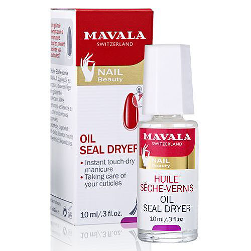 Mavala Сушка-фиксатор лака с маслом Oil Seal Dryer, 10 мл5010777139655 Mavala Сушка-фиксатор лака с маслом Oil Seal Dryer, 10 мл5010777139655Сушка-фиксатор лака с маслом Mavala Oil Seal Dryer обеспечивает моментальное высыхание лака и одновременно ухаживает за кутикулой, делая ее мягкой и эластичной. Придает маникюру неповторимый глянец и насыщенность, а кутикуле аккуратный вид, как будто вы только что посетили профессиональный салон. Содержит уникальные ингредиенты защищающие лак от сколов и трещин, не оставляет липкий слой на поверхности ногтей и создает прочное эластичное покрытие. Хлопковое масло, входящее в состав фиксатора, обладает регенерирующими и смягчающими свойствами. Оно ухаживает за кутикулой, питает и увлажняет ее. Регулярное применение сушки-фиксатора позволит вам сэкономить время на маникюр и обеспечит великолепный уход за кутикулой. Характеристики:Объем: 10 мл. Производитель: Швейцария. Товар сертифицирован.