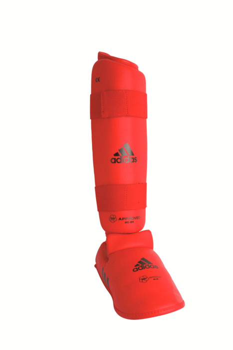 Защита голени и стопы Adidas WKF Shin & Removable Foot, цвет: красный. 661.35. Размер S661.35 Защита голени и стопы Adidas WKF Shin & Removable Foot, цвет: красный. 661.35. Размер S661.35Защита голени и стопы Adidas WKF Shin & Removable Foot с объемным наполнителем необходима при занятиях спортом для защиты пальцев, суставов вывихов, ушибов и прочих повреждений. Накладки выполнены из высококачественного полиуретана PU3G. Накладки прочно фиксируются за счет эластичной ленты и липучки. Между собой защита голени и защита стопытакже скрепляются липучкой. Удобные и эргономичные накладки Adidas идеально подойдут для занятий карате и другими видами единоборств.Одобрены WKF.
