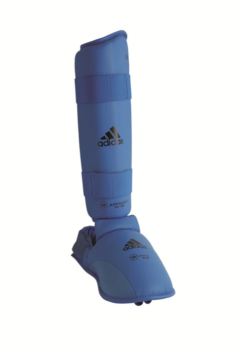 Защита голени и стопы Adidas WKF Shin & Removable Foot, цвет: синий. 661.35. Размер SSL536304 Защита голени и стопы Adidas WKF Shin & Removable Foot, цвет: синий. 661.35. Размер SSL536304Защита голени и стопы Adidas WKF Shin & Removable Foot с объемным наполнителем необходима при занятиях спортом для защиты пальцев, суставов вывихов, ушибов и прочих повреждений. Накладки выполнены из высококачественного полиуретана PU3G. Накладки прочно фиксируются за счет эластичной ленты и липучки. Между собой защита голени и защита стопытакже скрепляются липучкой. Удобные и эргономичные накладки Adidas идеально подойдут для занятий карате и другими видами единоборств.Одобрены WKF.Размер ноги 36-38. Длина защиты голени 34 см.