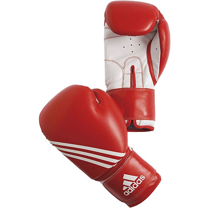 Перчатки боксерские Adidas Training, цвет: красно-белый. adiBT02. Вес 8 унцийAIRWHEEL Q3-340WH-BLACK Перчатки боксерские Adidas Training, цвет: красно-белый. adiBT02. Вес 8 унцийAIRWHEEL Q3-340WH-BLACKБоксерские перчатки Adidas Training изготовлены из мягкого полиуретана PU3G, который по своим качествам не уступает натуральной коже. Внутренний наполнитель из многослойной пены закрывает тыльную сторону и боковую часть ладони, обеспечивая надежную защиту рук боксера и позволяя безопасно тренироваться в полную силу. Предварительно изогнутый по технологии Intelligent Mould Technology крой перчатки позволяет боксеру держать кулак в правильном положении. Загнутый параллельно кулаку большой палец обеспечивает безопасность при нанесении ударов и защищает большой палец от вывихов и травм. Внутренняя подкладка и вентиляционные отверстия на ладони создают максимальный уровень комфорта для рук, поддерживая оптимальный микроклимат внутри перчаток. Широкий ремень, охватывая запястье, полностью оборачивается вокруг манжеты, благодаря чему создается дополнительная защита лучезапястного сустава от травмирования. Застежка на липучке способствует быстрому и удобному одеванию перчаток, плотно фиксирует перчатки на руке.
