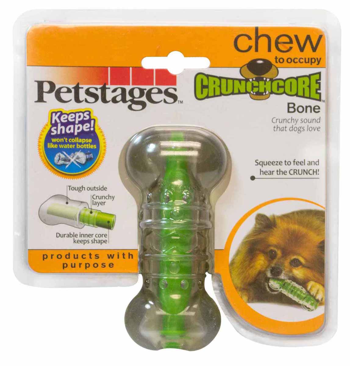 Игрушка для собак Petstages Хрустящая косточка, длина 11 см. 264YEX101246 Игрушка для собак Petstages Хрустящая косточка, длина 11 см. 264YEX101246Игрушка для собак Petstages Хрустящая косточка предназначена для собак мелких пород. Выполнена из прочной и гибкой синтетической резины. Внутри игрушки имеется сердечник, выполненный из резины и пластика. Пластик издает хрустящий звук в процессе игры, что привлекает собак.Длина игрушки: 11 см.Товар сертифицирован.