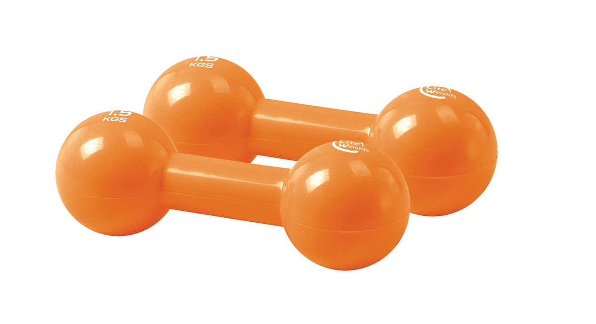 Гантель виниловая Lite Weights, цвет: оранжевый, 2x1,5 кгSF 0085 Гантель виниловая Lite Weights, цвет: оранжевый, 2x1,5 кгSF 0085Гантель Lite Weights с виниловым покрытием отлично подойдет для занятий спортом. Она наполнена песком. Гантель помогает укрепить мышцы рук, грудной клетки, верхней части спины и плеч.