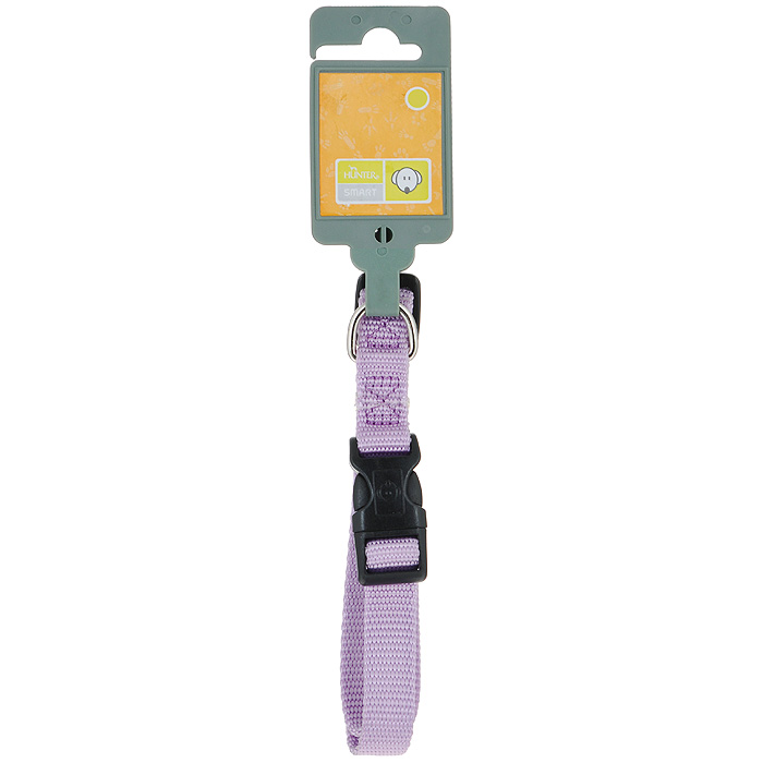 Ошейник для собак Hunter Smart Ecco S, цвет: лиловый0120710 Ошейник для собак Hunter Smart Ecco S, цвет: лиловый0120710Ошейник для собак Hunter Smart Ecco предназначен для собак мелких и средних пород. Ошейник изготовлен из нейлона. Пластиковый бегунок позволяет регулировать и фиксировать ошейник. Изделие оснащено хромированным металлическим кольцом для поводка. Обхват шеи: 30 см - 45 см. Ширина ошейника: 1,5 см.
