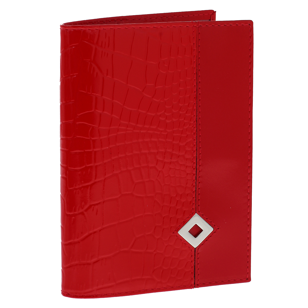 Обложка для паспорта Dimanche Papillon Rouge, цвет: красный. 3301-022_516 Обложка для паспорта Dimanche Papillon Rouge, цвет: красный. 3301-022_516Обложка для паспорта Dimanche Papillon Rouge изготовлена из натуральной кожи красного цвета с декоративным тиснением под рептилию. Обложка украшена металлическим значком в виде ромба. Внутри обложка отделана атласным текстилем красного цвета с рисунком. На внутреннем развороте содержится два кармана из прозрачного пластика. Стильная обложка не только защитит ваши документы, но и станет стильным аксессуаром, подчеркивающим ваш образ. Изделие упаковано в фирменную коробку коричневого цвета с логотипом фирмы Dimanche. Характеристики:Материал: натуральная кожа, текстиль, пластик. Цвет: красный. Размер обложки: 9,5 см х 13,8 см.
