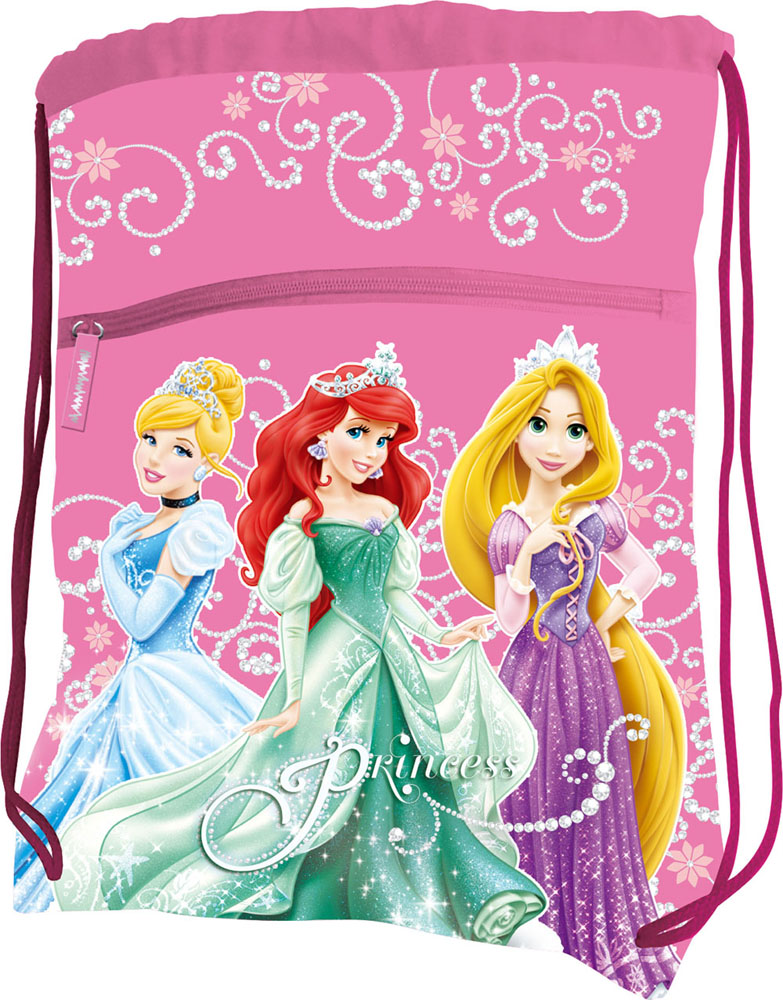 Сумка для сменной обуви Disney Princess, цвет: розовыйA-B86-05-C Сумка для сменной обуви Disney Princess, цвет: розовыйA-B86-05-CСумку Disney Princess удобно использовать как для хранения, так и для переноски сменной обуви. Она выполнена из прочного полиэстера и затягивается сверху текстильными шнурками. На лицевой стороне расположен большой внешний карман на застежке-молнии. Бегунок дополнен удобным текстильным держателем. Два небольших отверстия в нижней части обеспечивают вентиляцию. Плотный материал обеспечит надежность и долговечность сумки. Шнурки фиксируются в нижней части сумки, благодаря чему ее можно носить за спиной как рюкзак. Сумка оформлена ярким принтом с изображением очаровательных диснеевских принцесс.