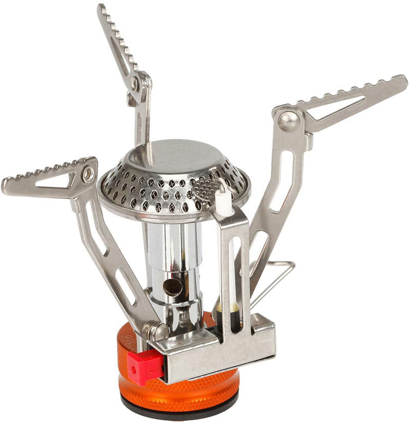 Газовая горелка Fire-Maple, c пьезоэлементом. FMS-102ORROS 8250 Газовая горелка Fire-Maple, c пьезоэлементом. FMS-102ORROS 8250Классическая газовая портативная горелка FMS-102. В этой портативной горелке применено новое технологическое решение, которое позволяет ставить на горелку емкости от малого до большого размера, благодаря универсальным лапкам-держателям имеющим 2 режима раскладывания. Объемная высокая конфорка обеспечивает сильное стабильное пламя и увеличивает мощность. Компактная складная горелка сделана из нержавеющей стали и сплава алюминия. Газовая портативная горелка FMS-102 снабжена ниппелем, особой системой предотвращения потери топлива при каждом подсоединении и отсоединении сменного картриджа. Это позволяет в разы снизить расход жизненно необходимого топлива в путешествии. Дополнительно имеется пьезоэлектрический поджиг, что позволяет мгновенно зажечь пламя. Эта модель отлично подходит для использования с резьбовыми сменными картриджами любых типов. Возможно подсоединение к цанговому баллону при помощи адаптера FMS-701.1 литр воды закипает за 3 минуты 25 секунд. При условиях: (ГОСТ 2939-63) Атмосферное давление 760 мм рт. ст., температура воздуха 20 °С, влажность 0%, температура воды 20 °С.Расход топлива при использовании фирменных сменных картриджей Fire-Maple серии FMS-G составляет: Сменный картридж FMS-G3 110 г ~38 минут, сменный картридж FMS-G2 230 г ~75 минут и сменный картридж FMS-G5 450 г ~144 минут.