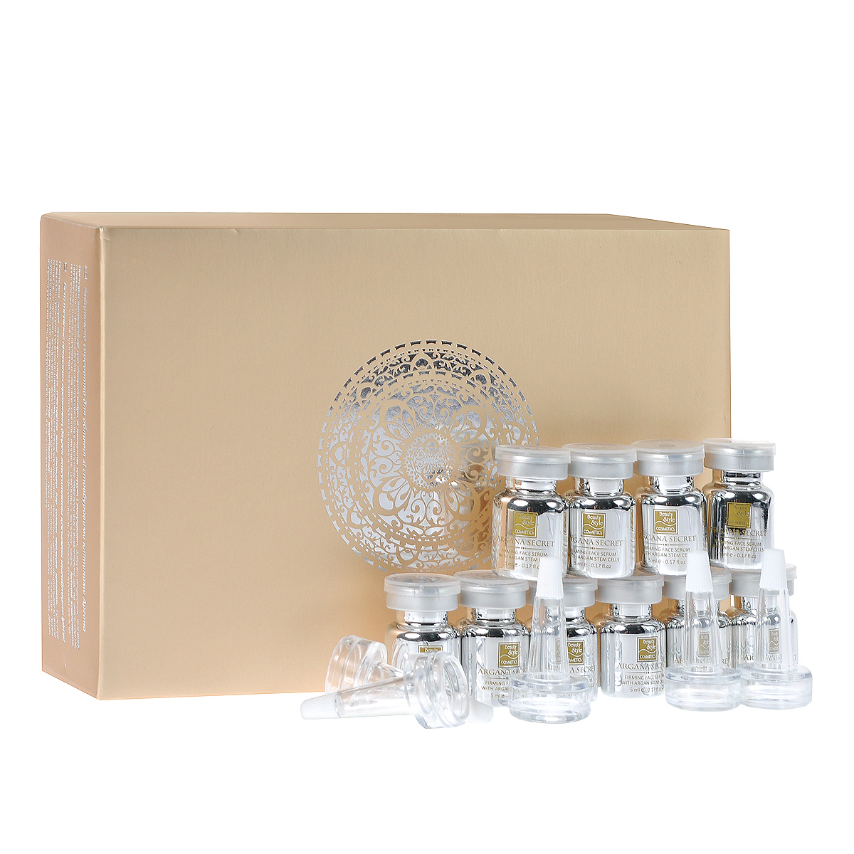 Beauty Style Сыворотка для лица омолаживающая «Секрет Арганы»72523WD Beauty Style Сыворотка для лица омолаживающая «Секрет Арганы»72523WDМасло арганы называют жидким золотом за его уникальные восстанавливающие и омолаживающие свойства, именно поэтому это масло активно применяется в косметологии. А ученые компании Beauty Style решили углубиться в исследования уникальных свойств этого масла и выделили новый компонент - стволовые клетки арганы, в которых полезных веществ в десятки раз больше! Укрепляющий концентрат со стволовыми клетками арганы прекрасно усваивается кожей, улучшает ее работоспособность, повышает защиту от негативного действия окружающей среды, возвращает природную молодость и свежесть. Сыворотка для лица - эликсир молодости для кожи.Сывороточный комплекс для кожи лица - это насыщенный витаминами и микроэлементами препарат, который усваивается кожей и работает в глубоких слоях. Фитостволовые клетки, полученные из арганы, усиливают энергетическое насыщение клеток, устраняют свободные радикалы, эффективно противодействуют процессам старения. Этот уникальный компонент улучшает работу фибробластов - фабрик по производству коллагена и эластина в коже, в результате кожа становится более подтянутой и упругой. Пантенол (витамин В5) имеет низкую молекулярную массу, поэтому глубоко проникает в ткани, быстро увлажняет, смягчает и успокаивает кожу изнутри. Пантенол запускает процессы кожной репарации и регенерации, улучшает работу всех кожных структур. Гиалуроновая кислота поддерживает в норме водный баланс, не давая коже терять драгоценную жидкость. Благодаря гиалуроновой кислоте кожа становится более гладкой, ровной, разглаживаются морщины. Способ применения: используйте сыворотку по мере необходимости, и очень скоро вы отметите перемены к лучшему в состоянии вашей кожи!