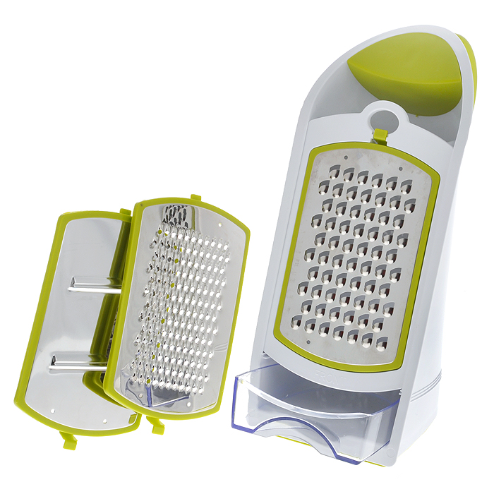 Терка Bradex Ekman, с контейнером. TK 0072115510 Терка Bradex Ekman, с контейнером. TK 0072115510Терка Bradex Ekman - это функциональная и в тоже время простая и удобная в применении терка, сонащенная разнообразными острыми лезвиями-насадками из высококачественной стали. Предназначена для тонкой и грубой шинковки, крупного и мелкого натирания, измельчения. С ее помощью вы быстро и легко измельчите чеснок, лук, овощи, фрукты, сыр, орехи, шоколад и другие продукты до нужной вам консистенции. Комплектация: - корпус с антискользящей силиконовой ручкой, - съемный контейнер для продуктов, - держатель для лезвий-насадок, - насадка для тонкой и грубой шинковки, - насадка-терка (крупная), - насадка-терка (мелкая). Особенности: - разнообразные насадки позволяют измельчить различными способами, - эргономичная прорезиненная ручка удобно ложится в руку, - контейнер собирает переработанные продукты, предотвращая беспорядок, - нескользящие силиконовые вставки надежно удерживают прибор на поверхности, - прибор компактный: насадки можно хранить в корпусе прибора.