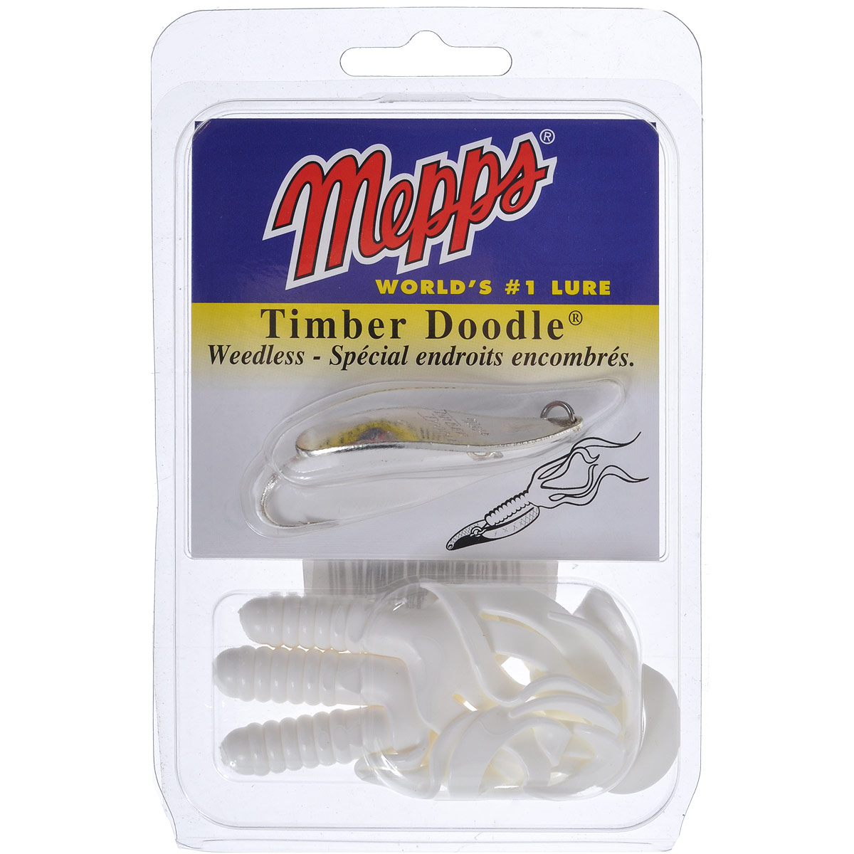 Блесна Mepps Timber Doodle AG, колеблющаяся, №0, 8 г010-01199-23 Блесна Mepps Timber Doodle AG, колеблющаяся, №0, 8 г010-01199-23С блесной Mepps Timber Doodle AG может ловить рыбу даже непрофессионал, даже в самых густых водных зарослях, поскольку она настоящая незацепляйка. Кроме того, у нее просто неотразимая игра, привлекающая, например, окуня или северную щуку. Она вибрирует при заглублении, поэтому подходит и для кастинга, и для троллинга. Блесна отделана настоящим серебром, крючки и соединяющие кольца изготовлены из нержавеющей стали. В комплект входят три приманки, внешне напоминающие сорняк. Блесна имеет несколько эффективных способов проводки, в том числе: ступенчатая, равномерная с подергиванием, равномерная в полводы с остановками и т.п.Колеблющаяся блесна подходит для ловли судака, щуки и окуня.