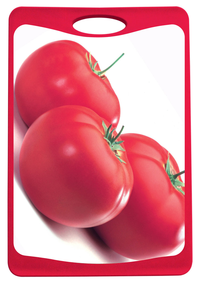 Доска разделочная Frybest Томат, цвет: красный, 25,4 см х 36,8 см115510 Доска разделочная Frybest Томат, цвет: красный, 25,4 см х 36,8 см115510Разделочная доска Frybest Томат представляет собой комбинацию нескольких материалов: дерево, пластик и силикон. Материалы непористые, что предотвращает впитывание запаха. Доска имеет специальное антибактериальное покрытие, защищающее поверхность от появления бактерий. Доску можно использовать с двух сторон. Лицевая сторона оформлена красочным изображением томатов. Углубления по краю доски соберут весь сок и поверхность стола останется чистой. Благодаря силиконовой вставке по краю, доска не скользит по поверхности. Можно мыть в посудомоечной машине.