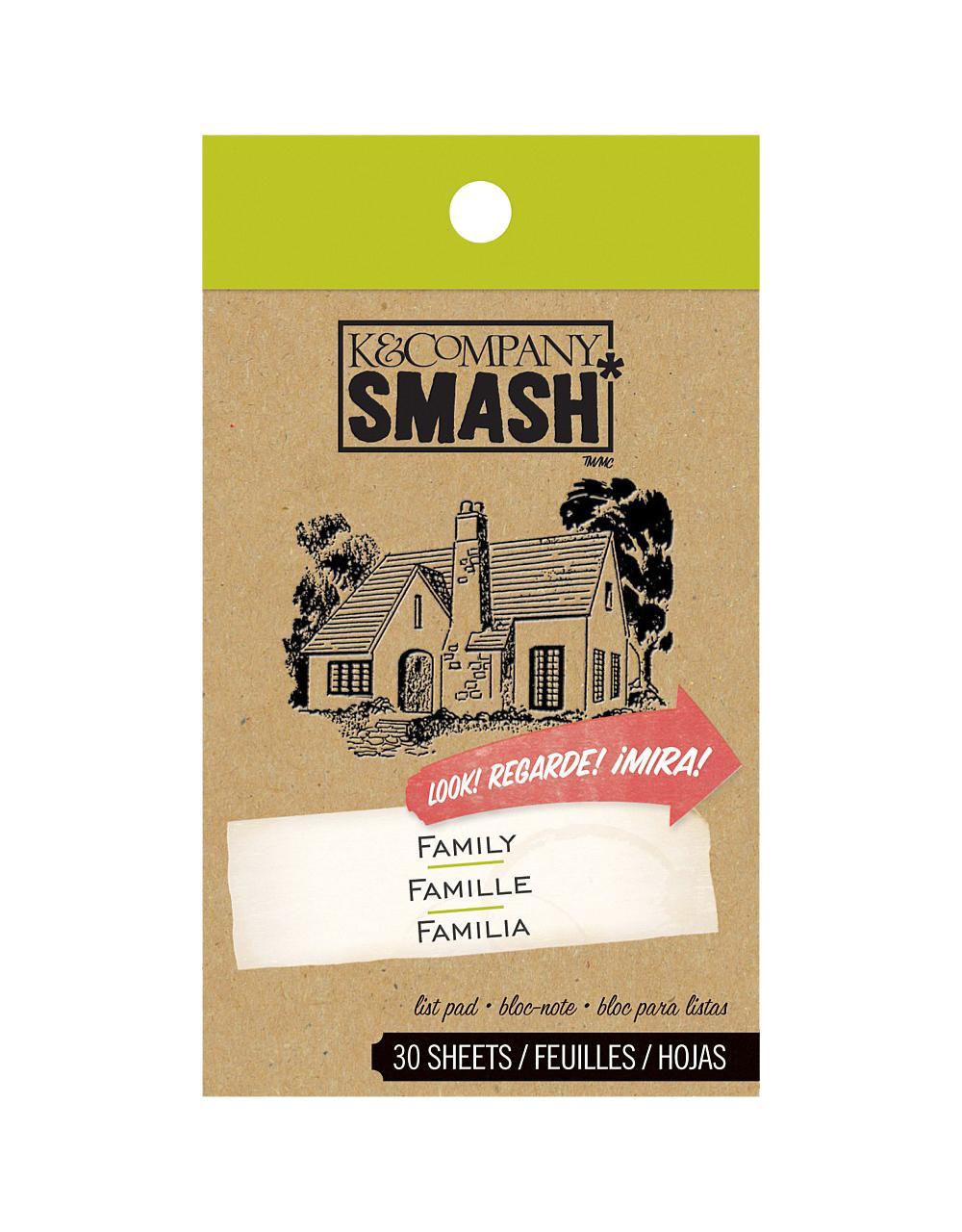 Блокнот K&Company Smash СемьяKCO-30-620308 Блокнот K&Company Smash СемьяKCO-30-620308Блокнот Smash для записей. Включает в себя 30 дизайнерских листов. Идеально подходит для оформления Папки Smash. Размер блокнота ~7*12 см. Материал: БумагаРазмер: 70*120*6