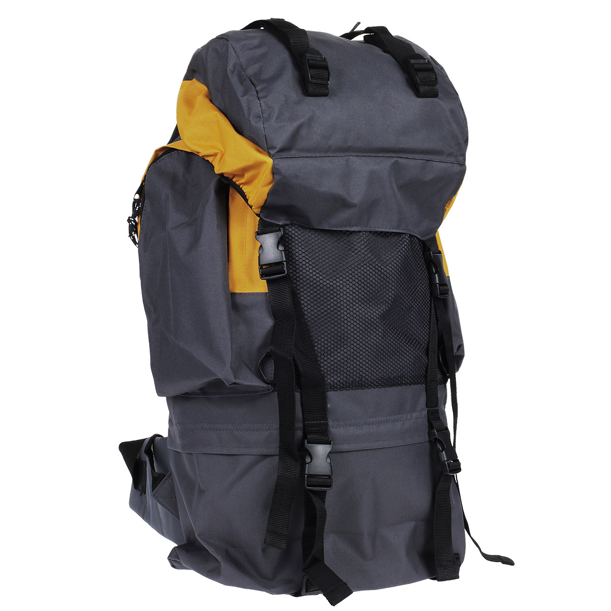 Рюкзак туристический Happy Camper, цвет: серый, желтый. R-735R-735 Рюкзак туристический Happy Camper, цвет: серый, желтый. R-735R-735Рюкзак туристический Happy Camper имеет большое отделение и боковые карманы. Отделениязакрывается на застежки-молнии.Удобная поддержка для поясницы. Съемный алюминиевый каркас на спине. Вместительные внешние карманы. Есть крепление для туристического коврика. Характеристики:Размер рюкзака: 66 см х 30 см х 20 см. Объем рюкзака: 65 л. Материал: оксфорд, полиэстер.