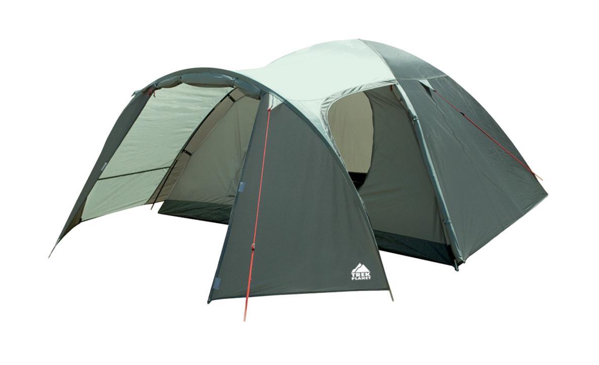 Палатка четырехместная TREK PLANET Cuzco 4, цвет: оливковый1301210 Палатка четырехместная TREK PLANET Cuzco 4, цвет: оливковый1301210Четырехместная палатка Trek Planet Cuzco 4 с хорошей вентиляцией и большим тамбуром, подходит для длительного путешествия.Особенности модели:Простая и быстрая установка.Тент палатки из полиэстера, с пропиткой PU водостойкостью 3000 мм, надежно защищает от дождя, все швы проклеены.Дно палатки из прочного полиэстера Oxford водостойкостью 6000 мм.Каркас из жестких, прочных и легких композитных дуг (Durapol).Просторный тамбур с двумя входами.Боковая дверь тамбура закрывается молнией, спрятанной под внешним тентом, что препятствует попаданию влаги через молнию во время дождя.Внутренняя палатка из дышащего полиэстера, обеспечивает вентиляцию помещения и позволяет конденсату испаряться, не проникая внутрь палатки.Вентиляционное окно.Удобная D-образная дверь с москитной сеткой в полный размер на входе во внутреннюю палатку.Внутренние карманы для мелочей.Возможность подвески фонаря в палатке.Для удобства транспортировки и хранения предусмотрен современный компрессионный чехол с ручкой.Trek Planet - проверенный туристический бренд по производству товаров для туристов, охотников и рыболовов: палатки для активного отдыха, спальники, рюкзаки, туристические коврики и аксессуары. Trek Planet использует лучшие износостойкие материалы и последние технологические разработки.Размер: 240 см х (210+130) см х 130 см.Размер внутренней палатки: 240 см х 210 см х 130см.Размер палатки (в собранном виде): 19,5 см х 62 см.