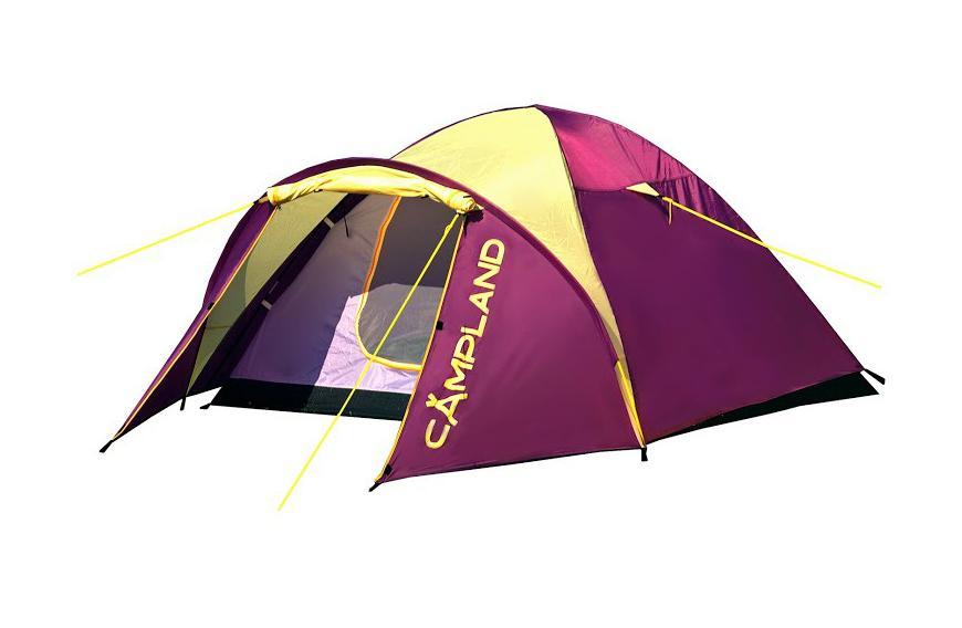 Палатка Campland Drone 3 Violet-Yellow37639 Палатка Campland Drone 3 Violet-Yellow37639Легкая и компактная двухслойная трехместная палатка полусфера Campland Drone. Ветроустойчивая конструкция. Тамбур увеличен за счет дополнительной дуги над входом.Идеально подойдет для непродолжительных стоянок и велопоходов. Особенности:Швы проклеены;Вентиляционные окна с москитной сеткой;Чехол с утягивающими стропами. Характеристики: Размер палатки в разложенном виде (ДхШхВ): 320 см х 215 см х 130 см. Наружный тент:72D 190Т полиэстер . Внутренняя палатка: 170T дышащий полиэстер. Дно: армированный полиэтилен 110 г/м2 . Каркас:дуги из фибергласса диаметром 7,9 мм и 8,5 мм. Вес:3400 г. Размер в сложенном виде: 62 см х 14 см х 14 см.