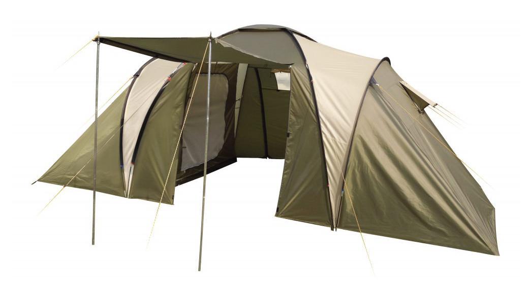 Палатка шестиместная TREK PLANET Idaho Twin 6, цвет: светлый хаки, хаки25493-303-00 Палатка шестиместная TREK PLANET Idaho Twin 6, цвет: светлый хаки, хаки25493-303-00Шестиместная двухслойная семейная палатка TREK PLANET Idaho Twin 6 с двумя спальными отделениями, отличной вентиляцией и большим внутренним помещением между спальными отделениями - отличный выбор для большого семейного кемпинга и отдыха на природе.Особенности модели:- Тент палатки из полиэстера с пропиткой PU надежно защищает от дождя и ветра. - Все швы проклеены.- Большое и высокое внутреннее помещение между спальными отделениями палатки, где свободно размещается кемпинговый стол и стулья на четверых человек.- Обзорное окно со шторкой во внутреннем помещении.- Эффективная потолочная система вентиляции в тамбуре. - Большой выносной козырек на металлических стойках.- Дно из прочного водонепроницаемого армированного полиэтилена позволяет устанавливать палатку на жесткой траве, песчаной поверхности, глине и т.д.- Дуги из прочного стекловолокна.- Внутренние палатки из дышащего полиэстера, обеспечивают вентиляцию помещения и позволяют конденсату испаряться, не проникая внутрь палатки.- Трехпозиционные вентиляционные окна в спальных отделениях (закрыто, частично открыто, полностью открыто). - Удобная D-образная дверь на входе во внутреннюю палатку. - Москитная сетка на каждом входе во внутреннюю палатку в полный размер двери. - Внутренние карманы для мелочей в каждом отделении.- Возможность подвески фонаря в палатке.Для удобства транспортировки и хранения предусмотрен чехол из прочного полиэстера OXFORD, с двумя ручками и закрывающийся на застежку-молнию.