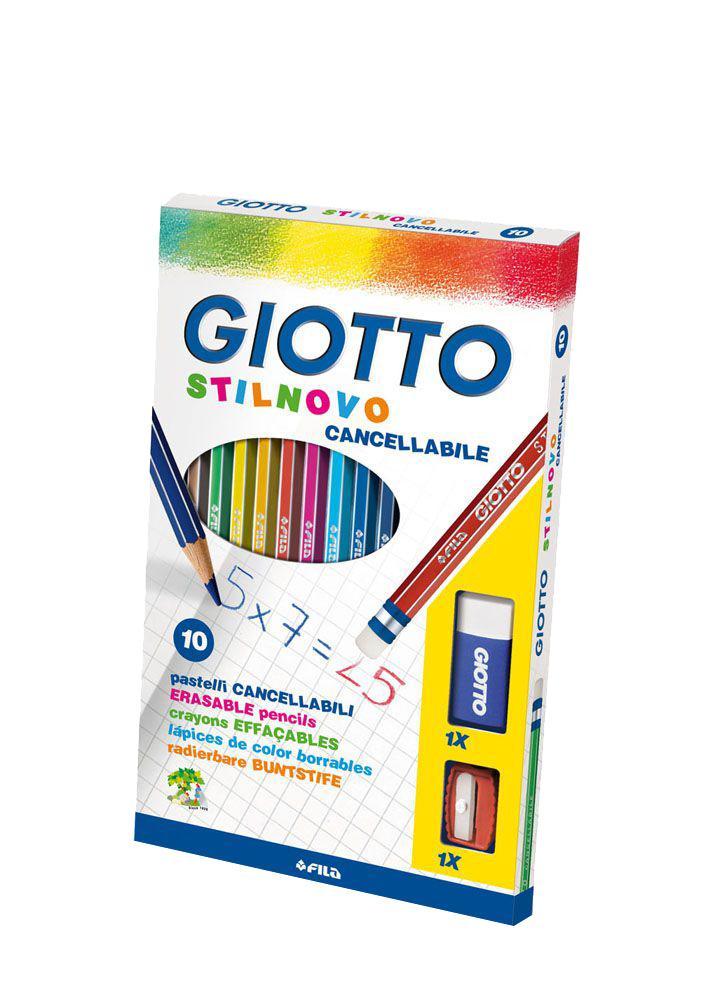 Цветные карандаши Giotto Stilnovo Cancellabile с ластиком и точилкой, 10 цветов72523WD Цветные карандаши Giotto Stilnovo Cancellabile с ластиком и точилкой, 10 цветов72523WDОт производителяЦветные карандаши Glotto Stilnovo непременно, понравятся вашему юному художнику. Набор включает в себя 12 ярких насыщенных цветных карандаша гексагональной формы с серебряным нанесением по ребру грани. Идеально подходят для школы. Карандаши изготовлены из сертифицированного дерева, экологически чистые, имеют прочный неломающийся грифель, не требующий сильного нажатия и легко затачиваются. Корпус карандаша оснащен индивидуальным ластиком. В набор входит дополнительный ластик и точилка. Порадуйте своего ребенка таким восхитительным подарком! Цветные карандаши Glotto Stilnovo непременно, понравятся вашему юному художнику. Набор включает в себя 12 ярких насыщенных цветных карандаша гексагональной формы с серебряным нанесением по ребру грани. Идеально подходят для школы. Карандаши изготовлены из сертифицированного дерева, экологически чистые, имеют прочный неломающийся грифель, не требующий сильного нажатия и легко затачиваются. Корпус карандаша оснащен индивидуальным ластиком. В набор входит дополнительный ластик и точилка. Порадуйте своего ребенка таким восхитительным подарком! Характеристики:Материал:дерево, грифель. Диаметр карандаша:0,7 см. Длина карандаша:18 см. Размер упаковки:22,5 см х 11,5 см х 1,5 см. Изготовитель:Китай.