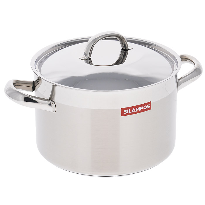 Кастрюля Silampos Европа с крышкой, 4 л94672 Кастрюля Silampos Европа с крышкой, 4 л94672Кастрюля Silampos Европа изготовлена из высококачественной нержавеющей стали с матовой внутренней и внешней полировкой. Зеркальный ободок у кромки с внешней стороны придает посуде стильный внешний вид. Термическое дно Impact Disc Plus выдерживает температуры до двух раз превосходящую максимальную температуру, необходимую для приготовления пищи. Изделие оснащено прочными стальными ручками. Специальные изогнутые бортики посуды обеспечивают легкое и аккуратное выливание жидкости. Крышка, выполненная из нержавеющей стали, плотно прилегает к краю посуды.Кастрюлю можно использовать на всех типах плит, включая индукционные. Можно мыть в посудомоечной машине.Посуда Silampos производится с использованием самых последних достижений в области производства изделий из нержавеющей стали. Алюминиевый диск инкапсулируется между дном кастрюли и защитной оболочкой из нержавеющей стали под давлением 1500 тонн. Этот высокотехнологичный процесс устраняет необходимость обычной сварки, ахиллесовой пяты многих производителей товаров из нержавеющей стали. Вместо того, чтобы сваривать две металлические детали вместе, этот процесс соединяет алюминий и нержавеющей стали в единое целое. Метод полной инкапсуляции позволяет с абсолютной надежностью покрыть алюминиевый диск нержавеющей сталью. Это делает невозможным контакт алюминиевого диска с открытым огнем и активной средой некоторых моющий средств. Посуда Silampos является лауреатом многочисленных Португальских и Европейских конкурсов, и по праву сохраняет лидирующие позиции на рынке кухонной посуды в Европе и мире. Посуда изготовлена из нержавеющей стали с добавлением 18% хрома и 10% никеля. Посуду можно мыть в посудомоечной машине, использовать на всех видах плит (газовые, электрических, керамических и индукционных). Оснащена специальным алюминиевым диском - Impact Disk, разработанным с применением передовой технологии соединения диска с дном кастрюли и защитной оболочкой из нержавеющей стали под высоким давлением. Выдерживают температуру до 600°С. Использование алюминиевого жарораспределяющего диска позволяет значительно сократить время приготовления пищи. Производство Португалия.