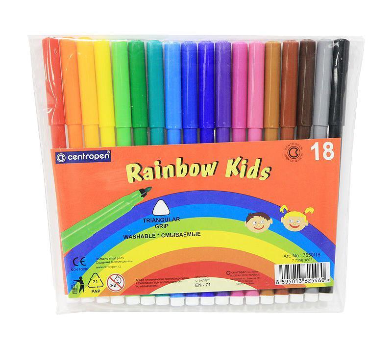 Набор смываемых фломастеров Rainbow Kids, 18 цветовFS-36052 Набор смываемых фломастеров Rainbow Kids, 18 цветовFS-36052От производителяЦветные смываемые фломастерыRainbow Kids для письма и рисования с вентилируемым колпачком и треугольной зоной захвата. Фломастеры легко смываются с рук даже холодной водой и очень легко отстирываются. Корпус выполнен из полипропилена, поэтому фломастеры сохраняют свои свойства, не высыхая, минимум 3 года. Диаметр острия 2 мм. В наборе 18 ярких цветов. Характеристики: Длина фломастера: 15 см. Размер упаковки:18 см х 16 см х 0,5 см.