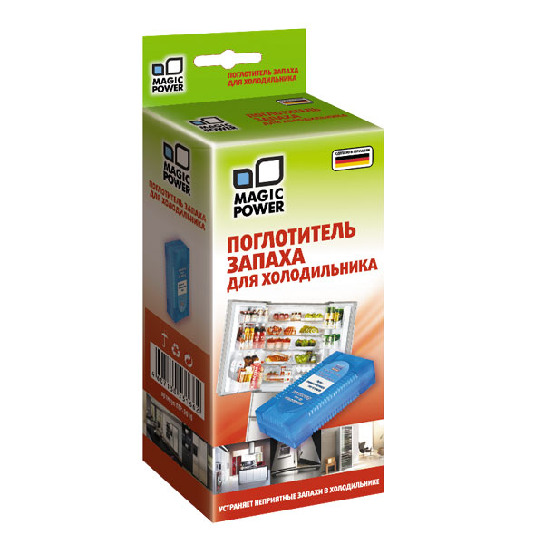 Поглотитель запаха для холодильника Magic Power, 78 г19201 Поглотитель запаха для холодильника Magic Power, 78 г19201Высокоэффективное средство для поглощения запахов в холодильнике Magic Power содержит гранулы активированного угля, являющегося лучшим из адсорбентов. Активированный уголь способен полностью поглощать неприятные запахи, даже таких продуктов, как чеснок, лук, сыр, рыба и т.д., не выделяя собственных запахов. Не воздействует на продукты, сохраняя их натуральные ароматы.