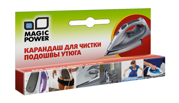 Мелок для чистки подошвы утюга Magic Power790009 Мелок для чистки подошвы утюга Magic Power790009Мелок для чистки подошвы утюга Magic Power очищает подошву утюга от загрязнений, не царапает поверхность, улучшает скольжение ткани. Подходит для всех типов утюгов, незаменим для утюгов с тефлоновой подошвой.