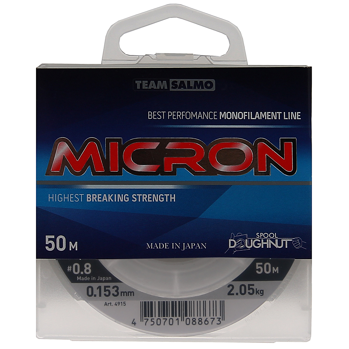 Леска монофильная Salmo Micron, сечение 0,153 мм, длина 50 м39955 Леска монофильная Salmo Micron, сечение 0,153 мм, длина 50 м39955В ассортименте лески нового поколения имеются минимальные диаметры, поэтому она прекрасно подходит для зимней рыбалки. Леска имеет специальное защитное покрытие, благодаря чему она имеет следующие достоинства: обладает повышенной износостойкостью, не взаимодействует с водой, долгое время не теряет своих механических свойств, сохраняет параметры на морозе и практически незаметна для рыбы. Леска производится в Японии с использованием самого высококачественного сырья и новейших технологий.Особенности лески:Высочайшая прочность.Высокая износостойкость.Идеально калиброванная, гладкая поверхность.Продолжительный срок эксплуатации.Отсутствие памяти.