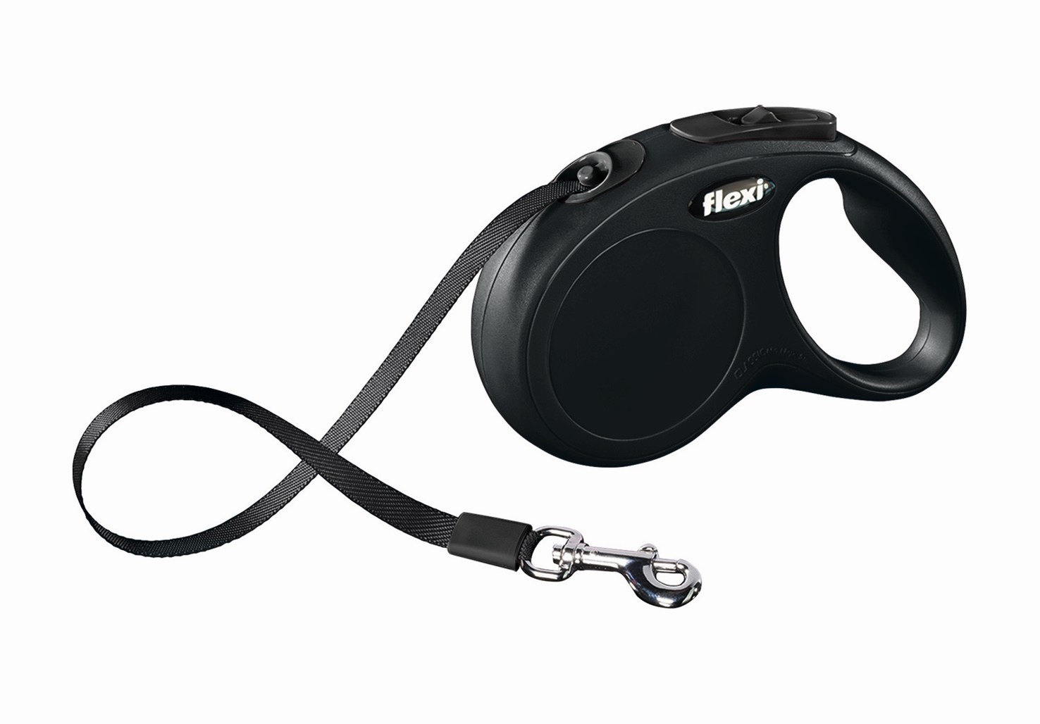 Поводок-рулетка Flexi Classic Compact M-L для собак до 50 кг, цвет: черный, 5 м0120710 Поводок-рулетка Flexi Classic Compact M-L для собак до 50 кг, цвет: черный, 5 м0120710Поводок-рулетка Flexi Classic Compact M-L изготовлен из пластика и нейлона. Полностью ременной поводок обеспечивает каждой собаке свободу движения, что идет на пользу здоровью и радует вашего четвероногого друга. Рулетка очень проста в использовании, оснащена кнопками кратковременной и постоянной фиксации. Ее можно оснастить - мультибоксом для лакомств или пакетиков для сбора фекалий, LED подсветкой корпуса, своркой или ремнем с LED подсветкой. Поводок имеет прочный корпус, хромированную застежку и светоотражающие элементы.Длина поводка: 5 м.Товар сертифицирован.