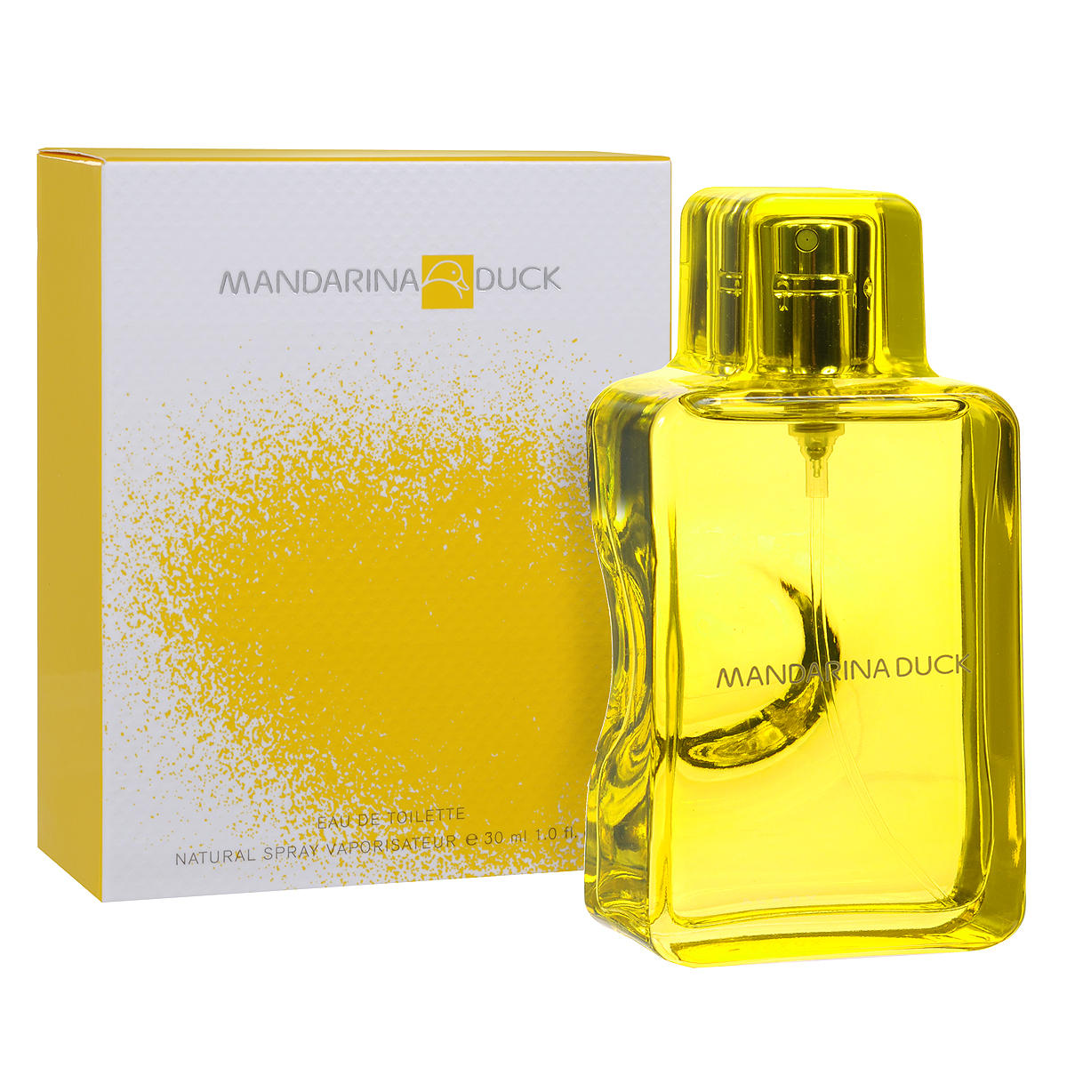 Mandarina Duck Туалетная вода Mandarina Duck, женская, 30 мл28032022 Mandarina Duck Туалетная вода Mandarina Duck, женская, 30 мл28032022Женский аромат Mandarina Duck инновационный и провокационный, как и сам бренд, который дал название аромату. Искры joie de vivre (радости жизни) для использования каждый день, воплощают собой всегда актуальный стиль жизни, дух любопытства и постоянного движения. Оригинальный аромат для оптимистичных, практичных, увлеченных и чувственных женщин. Классификация аромата: цитрусовый, цветочно-пряный.Пирамида аромата:Верхние ноты: желтая фрезия, бергамот, белый перец.Ноты сердца: жасмин, гардения, жимолость.Ноты шлейфа: кедр, мускус, зерна амбреты. Ключевые словасвежий, элегантный, чувственный! Туалетная вода - один из самых популярных видов парфюмерной продукции. Туалетная вода содержит 4-10%парфюмерного экстракта. Главные достоинства данного типа продукции заключаются в доступной цене, разнообразии форматов (как правило, 30, 50, 75, 100 мл), удобстве использования (чаще всего - спрей). Идеальна для дневного использования. Товар сертифицирован.