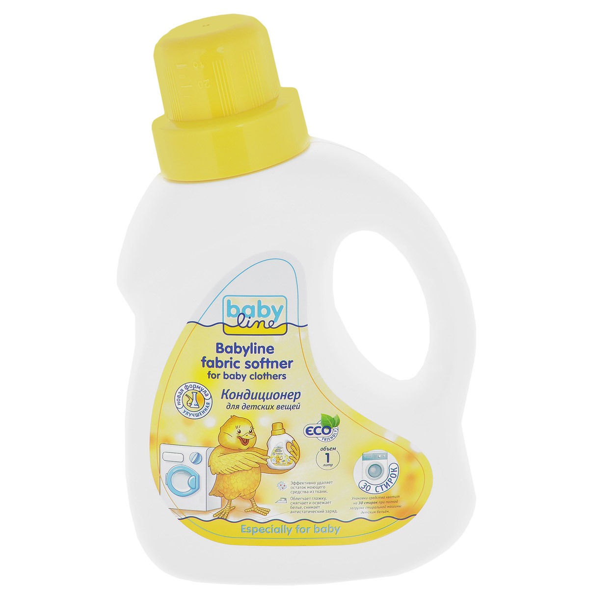 Babyline Кондиционер для стирки детских вещей, 1 л531-402 Babyline Кондиционер для стирки детских вещей, 1 л531-402Кондиционер для стирки детских вещей “Babyline” облегчает глажку, повышает комфорт при тактильном контакте с одеждой, (снимает антистатический заряд). Эффективно удаляет остатки моющего средства из ткани. Бережно ухаживает за волокнами ткани и надежно защищает их. Подходит для всех типов тканей, для машинной и ручной стирки.