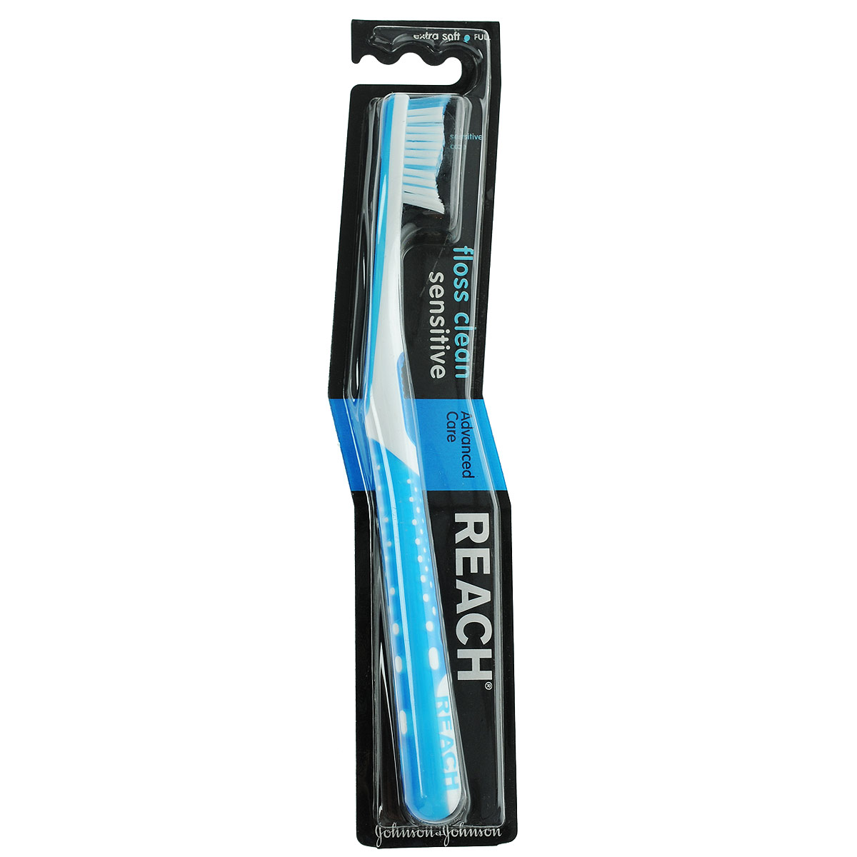 Reach Зубная щетка Floss Clean для чувствительных зубов, экстра-мягкаяMFM-3101 Reach Зубная щетка Floss Clean для чувствительных зубов, экстра-мягкаяMFM-3101REACH® Floss Clean Extra-soft для чувствительных зубов имеет специальные тонкие и гибкие щетинки, которые позволяют бережно очистить чувствительные участки, не снижая эффективность чистки. Уникальные тонкие щетинки глубоко проникают в самые узкие межзубные промежутки и превосходно очищают все поверхности зуба, как после использования зубной щетки и нити (флосса), поэтому щетка называется FLOSS CLEAN. Удаляет до 96% зубного налета даже в самых труднодоступных местах. Клинические исследования доказали, что REACH® Floss Clean удаляет зубной налет со всех пяти поверхностей зубов.Товар сертифицирован.