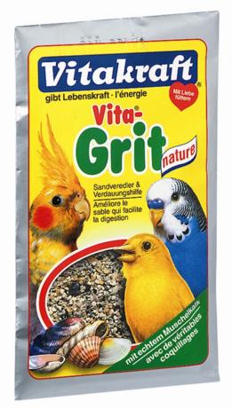 Песок для птиц Vitakraft Vita Grit Nature, 50 г0120710 Песок для птиц Vitakraft Vita Grit Nature, 50 г0120710Натуральный биопесок для птиц Vitakraft Vita Grit Nature высшего качества гарантирует: - птичью клетку без микробов, - приятный запах аниса и цитруса, - улучшает пищеварение, - регулирует обмен веществ, - отличное впитывание жидкости, - улучшает рост перьев. Применение: подсыпайте песок несколько раз в неделю, по крайней мере, 2-3 раза, чтобы предоставить вашим животным чистый без запаха дом и сделать основные минералы доступными в любое время.