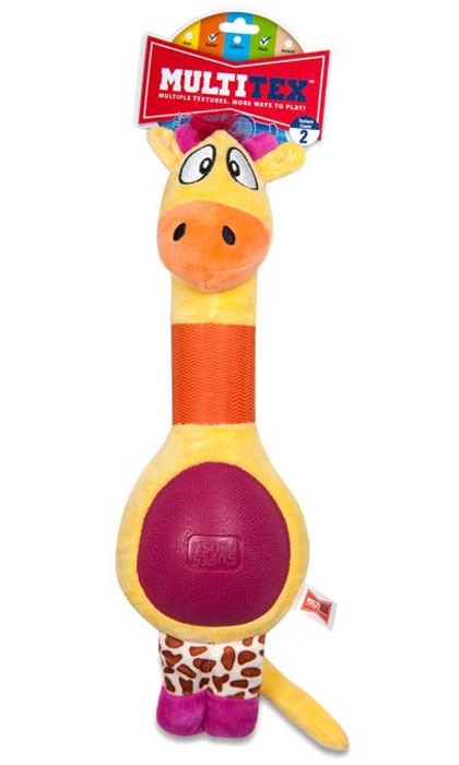 Игрушка плюшевая для собак R2P Pet Multi-tex. Жираф0120710 Игрушка плюшевая для собак R2P Pet Multi-tex. Жираф0120710Игрушка плюшевая для собак R2P Pet Multi-tex. Жираф- это занимательная игрушка, изготовленная из плюша и резины. Игрушка умеет пищать, выполнена в виде забавного жирафа с прорезиненной шеей и животиком.Наполнитель 100% полиэстер.Размер игрушки: 40 см х 14 см х 7 см.