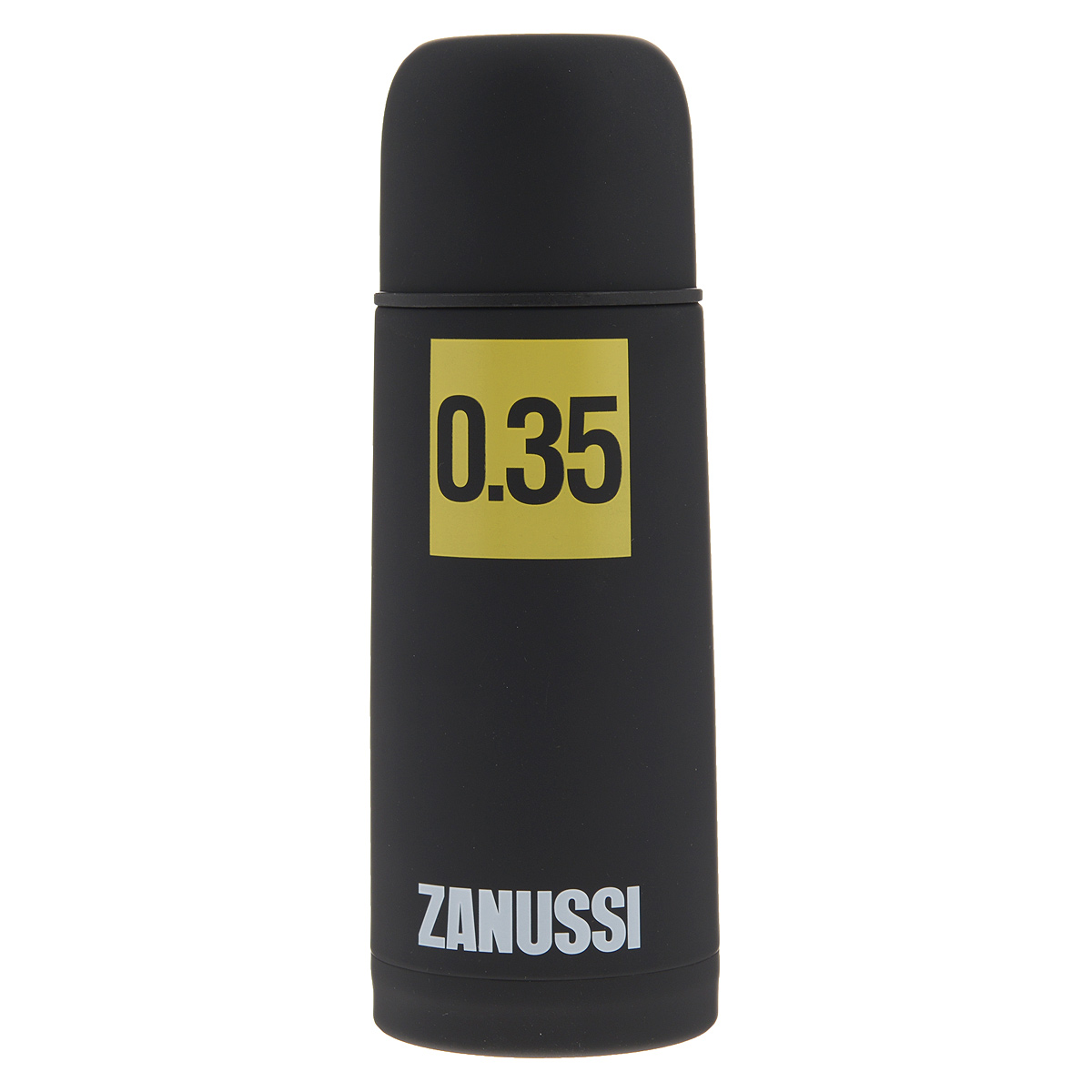 Термос Zanussi, цвет: черный, 350 мл115510 Термос Zanussi, цвет: черный, 350 мл115510Термос с узким горлом Zanussi, изготовленный из высококачественной нержавеющей стали 18/10, является простым в использовании, экономичным и многофункциональным. Корпус изделия оснащен резиновым покрытием, благодаря чему термос практически невозможно разбить, он защищен от сколов. Термос с двухстеночной вакуумной изоляцией, предназначенный для хранения горячих и холодных напитков (чая, кофе), сохраняет их до 12 часов горячими и холодными в течении 24 часов. Изделие укомплектовано пробкой с кнопкой. Такая пробка удобна в использовании и позволяет, не отвинчивая ее, наливать напитки после простого нажатия. Изделие также оснащено крышкой-чашкой. Легкий и прочный термос Zanussi сохранит ваши напитки горячими или холодными надолго.