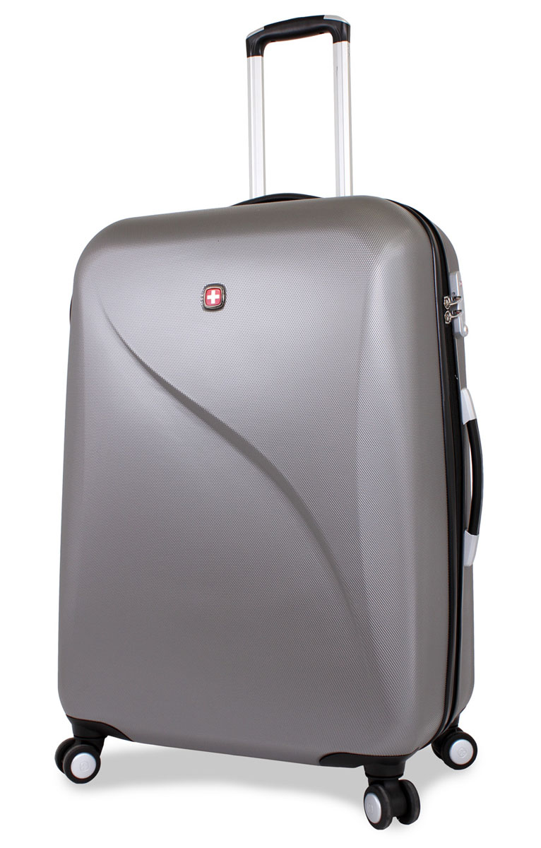 Чемодан SwissGear Evo Lite, цвет: серый, 48 см x 28 см x 69 см, 92 л7201404177 Чемодан SwissGear Evo Lite, цвет: серый, 48 см x 28 см x 69 см, 92 л7201404177SwissGear Evo Lite отличает эргономичность, высокое качество и удобство в использовании. Современный и в то же время строгий дизайн идеально подойдет для деловых командировок и туристических поездок. Изготовленный из прочного поликарбоната корпус надежно сбережет ваши вещи от повреждений. Легкая управляемость багажом обеспечивается системой 8 колес, способных вращаться на 360°.Особенности чемодана:Высокая мобильность и легкость в управлении обеспечивается 8 колесами, вращающимися на 360°.Алюминиевая телескопическая ручка с фиксатором гарантирует исключительное удобство в управлении чемоданом.Цифровой замок с трехзначным кодом TSA надежно обеспечивает безопасность багажа.Мягкие прочные эргономичные ручки с резиновым покрытием Soft-Touch для переноски обладают повышенной прочностью, обеспечивает комфорт, функциональность и долговечность.Модель оснащена регулируемыми ремнями для фиксации багажа.Чемодан имеет 2 отделения с регулируемыми ремнями для фиксации багажа, разделитель отделений на молнии со встроенным карманом и небольшим несессером на молнии.По всем вопросам гарантийного и постгарантийного обслуживания рюкзаков, чемоданов, спортивных и кожаных сумок, а также портмоне марок Wenger и SwissGear вы можете обратиться в сервис-центр, расположенный по адресу: г. Москва, Саввинская набережная, д.3. Тел: (495) 788-39-96, (499) 248-56-56, ежедневно с 9:00 до 21:00. Подробные условия гарантийного обслуживания приведены в гарантийном талоне, поставляемым в комплекте с каждым изделием. Бесплатный ремонт изделий производится при условии предоставления гарантийного талона и товарного/кассового чека, подтверждающего дату покупки.