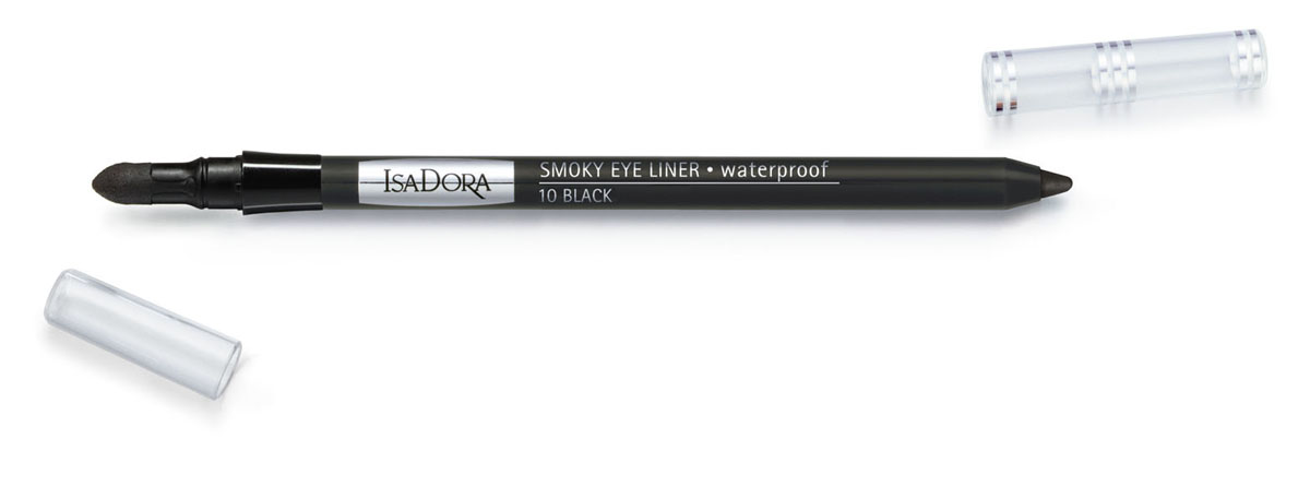 Isa Dora Карандаш для век Smoky Eye Liner, водостойкий, с аппликатором, тон 10 Black, 1,2 г80284338 Isa Dora Карандаш для век Smoky Eye Liner, водостойкий, с аппликатором, тон 10 Black, 1,2 г80284338Подводка в форме карандаша со встроенным аппликатором для быстрого и простого создания макияжа smoky eye. Кремовая насыщенная пигментами текстура. Водостойкая формула. Суперустойчивый макияж - до 12 часов. Не размазывается и не отпечатывается на веках. Также можно использовать для контура внутреннего века. Клинически тестировано Товар сертифицирован.