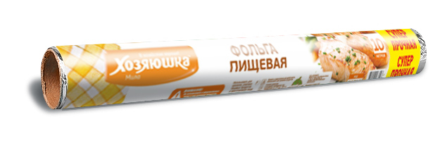Фольга пищевая Хозяюшка Мила, суперпрочная, 10 м х 45 см115510 Фольга пищевая Хозяюшка Мила, суперпрочная, 10 м х 45 см115510Фольга пищевая Хозяюшка Мила применяется для хранения и запекания продуктов. Прекрасно сохраняет полезные свойства продуктов, позволяет длительно хранить продукты питания. При запекании предотвращает разбрызгивание сока и жира, делает блюда сочными, аппетитными и полезными. Широкое полотно позволяет хранить и запекать крупные куски мяса и рыбы, овощей.