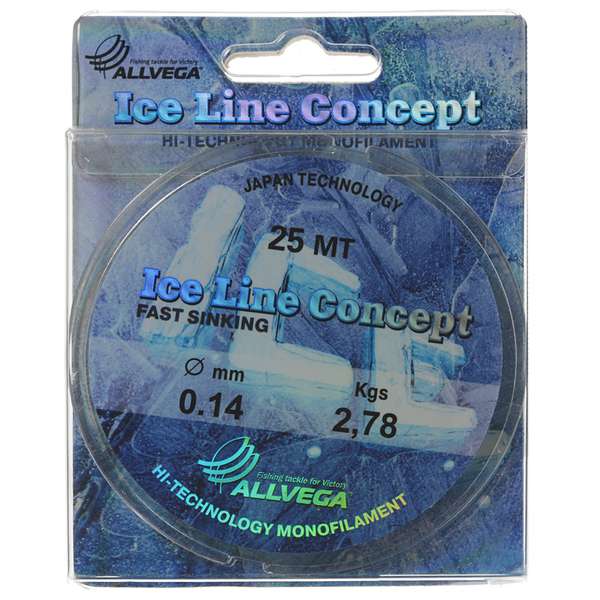 Леска Allvega Ice Line Concept, сечение 0,14 мм, длина 25 м84176125 Леска Allvega Ice Line Concept, сечение 0,14 мм, длина 25 м84176125Специальная зимняя леска Allvega Ice Line Concept для низких температур. Прозрачная и высокопрочная. Отсутствие механической памяти, позволяет с успехом использовать ее для ловли на мормышку.