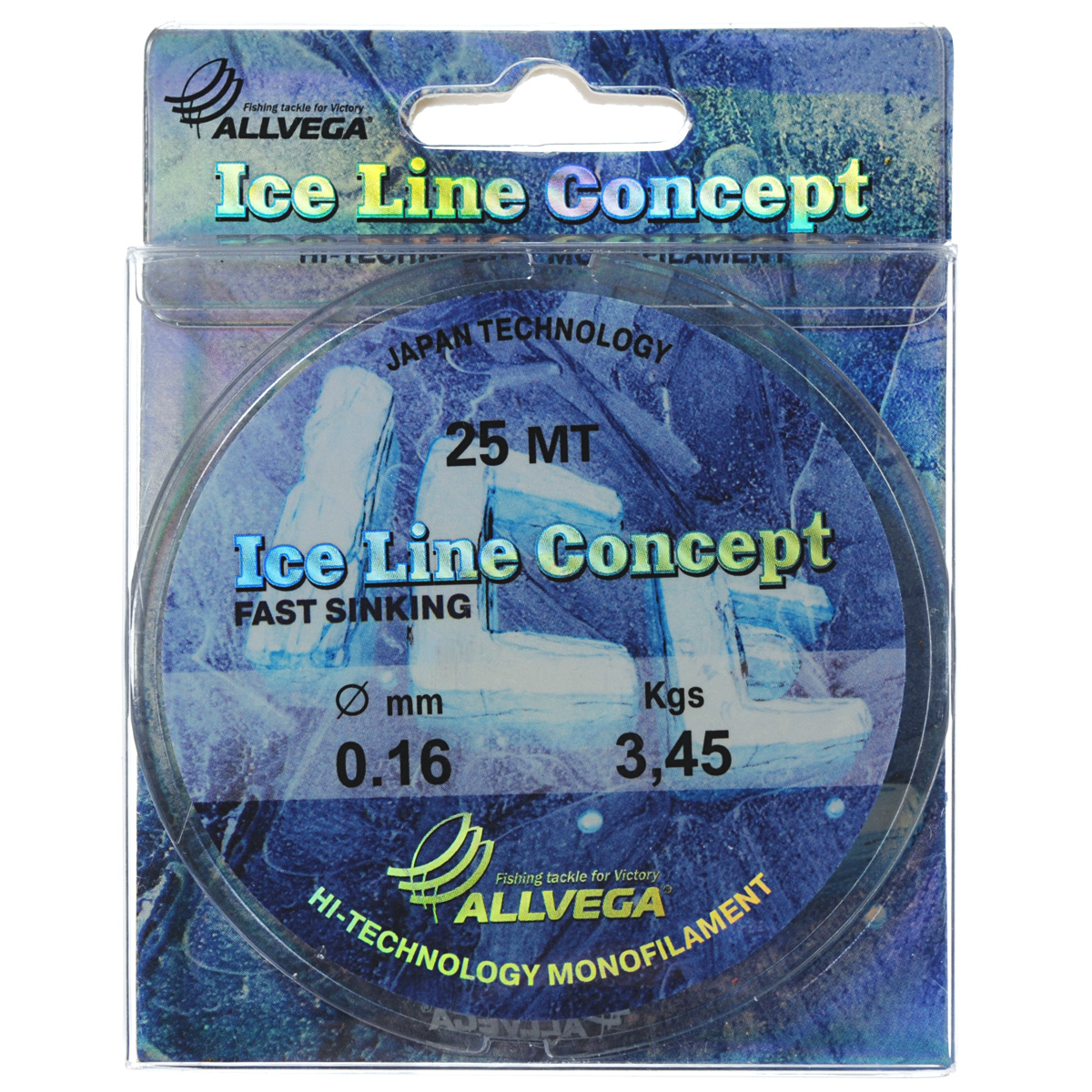 Леска Allvega Ice Line Concept, сечение 0,16 мм, длина 25 м010-01199-23 Леска Allvega Ice Line Concept, сечение 0,16 мм, длина 25 м010-01199-23Специальная зимняя леска Allvega Ice Line Concept для низких температур. Прозрачная и высокопрочная. Отсутствие механической памяти, позволяет с успехом использовать ее для ловли на мормышку.