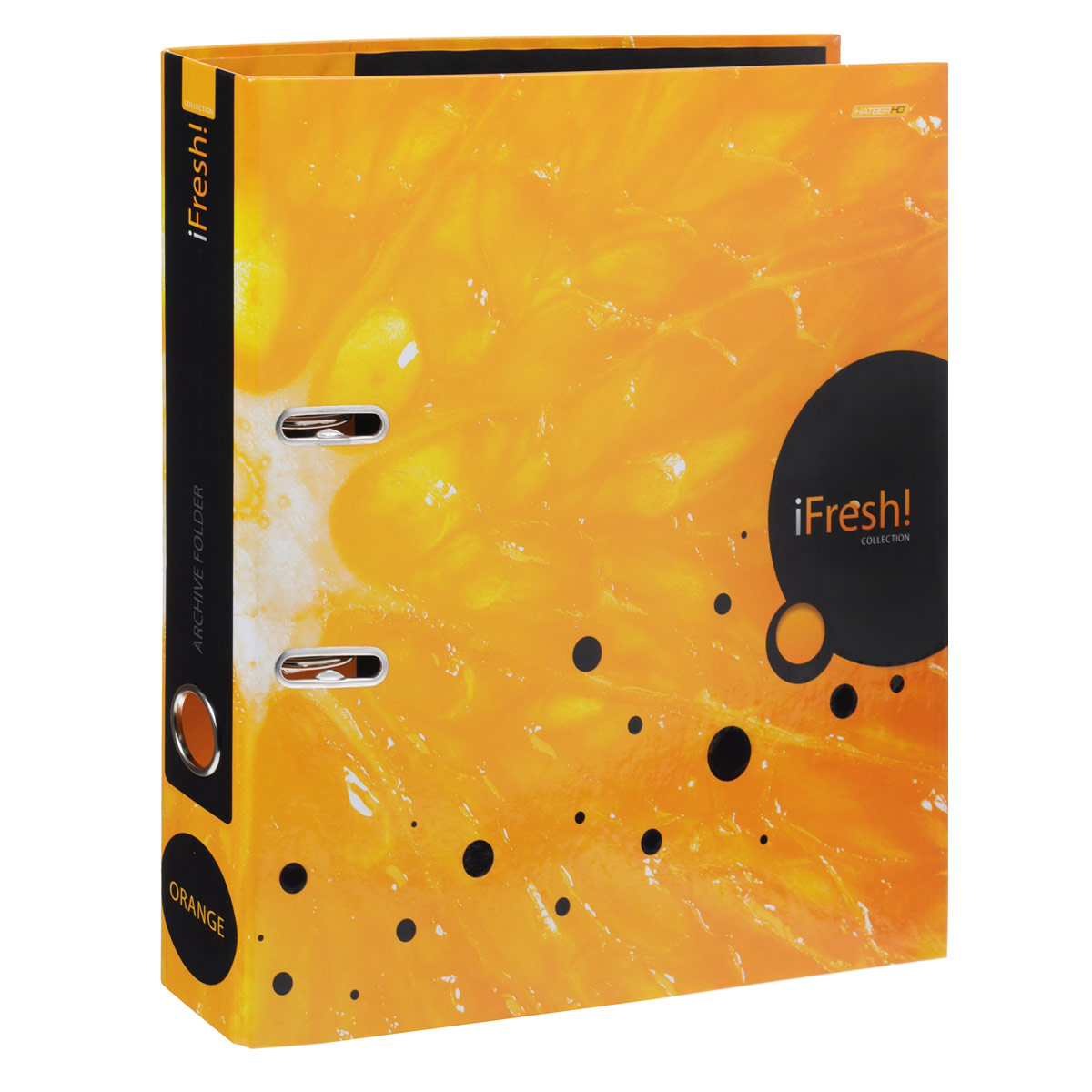 Папка-регистратор Hatber iFresh!: Апельсин, цвет: оранжевыйFS-36054 Папка-регистратор Hatber iFresh!: Апельсин, цвет: оранжевыйFS-36054Красочная папка-регистратор Hatber iFresh!: Апельсин пригодится в каждом офисе и доме для хранения больших объемов документов. Внешняя сторона папки выполнена из плотного ламинированного картона и оформлена увеличенным изображением сердцевины апельсина.Папка-регистратор оснащена надежным арочным механизмом крепления бумаги. Круглое отверстие в корешке папки облегчит ее извлечение с полки. Ширина корешка 5 см.
