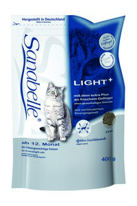 Корм сухой Sanabelle Light для кошек, склонных к избыточному весу, 2 кг0120710 Корм сухой Sanabelle Light для кошек, склонных к избыточному весу, 2 кг0120710Полностью сбалансированный сухой корм для взрослых кошек, склонных к избыточному весу после кастрации (стерилизации) кошек, ведущих малоподвижный образ жизни. Ингредиенты: свежее мясо домашней птицы (мин. 20%), рис, желтое просо, мясо домашней птицы, мука из свежего мяса, печень, гидролизованный протеин, свекольная пульпа (без сахара), клетчатка, льняное семя, сорго, жировая клетчатка (дегидратированная), дрожжи, рыбий жир, хлорид калия, клюква, черника, мука из мидий, цикориевая пудра, сушеные цветки бархатцев, экстракт юкки. Состав: протеин 29,0%, содержание жира 9,5%, клетчатка 5,5%, минеральные вещества 6,7%, магний 0,08%, влажность 10,0%. Экстрактивные вещества, не содержащие азот 39,3%.Основные добавки: Пищевые добавки на 1 кг корма: Витамин А 17.500 МЕ, Витамин Д3 1.500 МЕ, Витамин Е 150 мг, таурин 2.000 мг, медь (в форме сульфата меди (2), пентагидрат) 10 мг, цинк (в форме окиси цинка) 30 мг, цинк (в аминокислотной хелатной форме, гидрат) 40 мг, йод (в форме йодида кальция, безводный) 2 мг, селен (в форме селенита натрия) 0,2 мг. Товар сертифицирован.