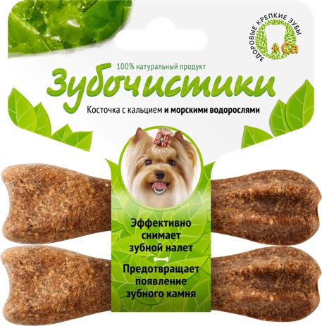 Лакомство Зубочистики для собак мелких пород, с морскими водорослями, 2 шт0120710 Лакомство Зубочистики для собак мелких пород, с морскими водорослями, 2 шт0120710Лакомство Зубочистики - богатая кальцием жевательная косточка, которая не только эффективно удаляет зубной налет и чистит зубы, но и является любимым угощением у собак. Идеально для поддержания крепких, здоровых зубов.Состав: сыромятная говяжья кожа, овощной крахмал, соевый лецитин, кальций, экстракт морских водорослей, сорбат калия. Гарантированные показатели: белок 51%, жир 6,7%, влага 14%, клетчатка 0,7%, зола3,6%.Товар сертифицирован.Лакомство Зубочистики - богатые кальцием жевательные косточки, которые нетолько эффективно удаляют зубной налет и чистят зубы, но и являются любимымугощением у собак. Идеальны для поддержания крепких, здоровых зубов.