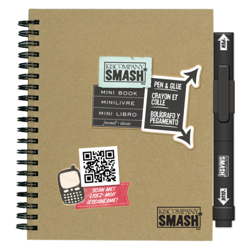 Папка K&Company Smash: Мини, 18 х 15 смKCO-30-629905 Папка K&Company Smash: Мини, 18 х 15 смKCO-30-629905Папка Smash используется для создания памятных альбомов и записных книжек. Папка содержит тематически оформленные страницы и памятные фразы на иностранном языке. Включает в себя 40 страниц и ручку-клей Smash черного цвета (без кислоты, архивного качества).