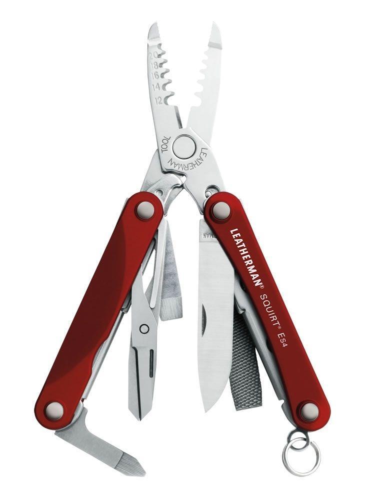 Leatherman Squirt ES4 мультитул, Red831237 Leatherman Squirt ES4 мультитул, Red831237Мультитул Leatherman Squirt ES4 - стильный, удобный, очень компактный и небольшого веса. Корпус выполнен из нержавеющей стали, накладки рукояток - анодированный алюминиевый сплав.Мультитул можно использовать как брелок для ключей. Инструмент упакован в металлическую коробку.Инструменты:Нож прямой; Кусачки для проводов; Инструмент для зачистки проводов; Cредняя плоская отвертка; Крестовая отвертка; Ножницы; Напильник по дереву и металлу; Открывалка для бутылок. Характеристики:Материал: нержавеющая сталь 420НС, анодированный алюминиевый сплав 6061-T6. Длина (в сложенном виде): 5,5 см. Длина (в открытом виде): 10 см. Вес: 56,4 г. Артикул: 831237. Производитель: США. Инструменты Leatherman произведены в США. Только у ТМ Leatherman действительная Фирменная Гарантия 25 лет, она осуществляется путем обмена поврежденного изделия на новое. Без экспертиз и долгого ожидания. Продукция сертифицирована на территории РФ.Гарантийный срок25 лет. Возврат товара возможен только через сервисный центр.Время работысервисного центра: Пн-чт: 10.00-18.00Пт:10.00- 17.00Сб, Вс: выходные дниАдрес:129223, Россия, Москва, пр-кт Мира, 119 (ВВЦ), строение 323.
