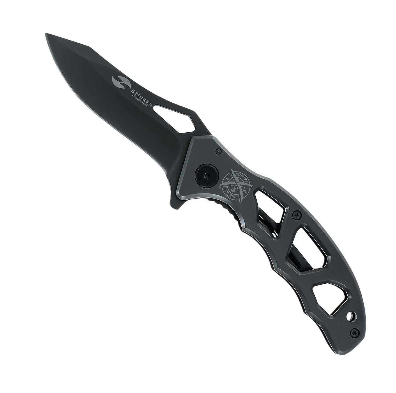 Нож складной Stinger, с клипом, цвет: серый, 7,5 см. FK-051FT6900000453889 Нож складной Stinger, с клипом, цвет: серый, 7,5 см. FK-051FT6900000453889Складной нож Stinger всегда найдет себе применение на даче или в гараже, на рыбалке или охоте. Малые габариты делают его удобным при частой транспортировке. Лезвие выполнено из высококачественной нержавеющей стали. Ножи этой марки отличаются современными технологиями изготовления. Контроль качества, надежность, прочная сталь, ультрасовременный дизайн, эргономичность ручек, невысокая цена — именно эти качества позволили ножам Stinger завоевать прочный успех, как среди молодых энергичных людей, так и у старшего поколения.