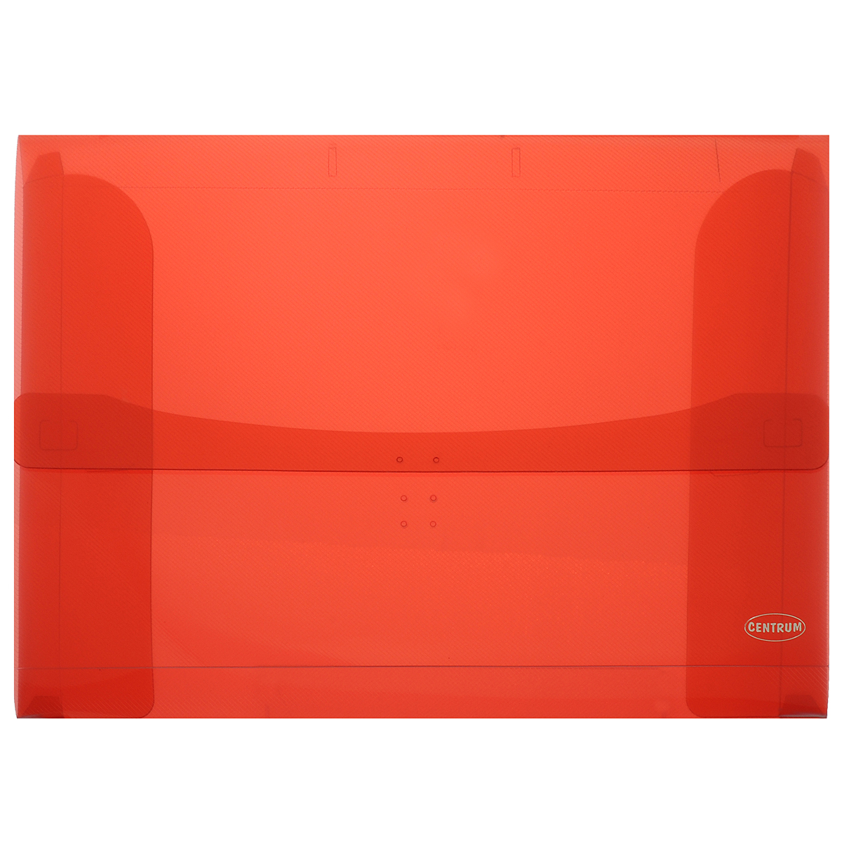 Папка-конверт Centrum, цвет: красный. Формат А3FS-36052 Папка-конверт Centrum, цвет: красный. Формат А3FS-36052Портфель Centrum - это удобный и функциональный офисный инструмент, предназначенный для хранения и транспортировки рабочих бумаг и документов формата А3.Портфель изготовлен из износостойкого непрозрачного пластика, имеет перфорацию на клапане и обложке, что позволяет закреплять клапан лентой или шнурком. Внутри изделие имеет три клапана, что обеспечивает надежную фиксацию бумаг и документов. Портфель имеет опрятный и неброский вид, оформлена тиснением в виде параллельной штриховки.Портфель - это незаменимый атрибут для студента, школьника, офисного работника. Он превосходно подойдет для транспортировки эскизов и станет верным помощником для художников. Такой портфель надежно сохранит ваши документы и сбережет их от повреждений, пыли и влаги.