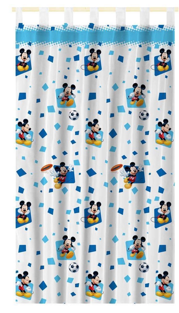 Штора интерьерная Disney Микки Маус, на петлях, полупрозрачная, высота 280 смSVC-300 Штора интерьерная Disney Микки Маус, на петлях, полупрозрачная, высота 280 смSVC-300Штора Disney Микки Маус изготовлена из 100% полиэстера. Полупрозрачная вуалевая ткань и оригинальный цветной рисунок привлекут к себе внимание и органично впишутся в интерьер. Штора Микки Маус с изображением любимого героя украсит детскую комнату и непременно будет радовать вашего ребенка.Крепится на петлях. Рекомендации по уходу: стирать в ручном режиме без использования отбеливающих средств. Химчистка запрещена.