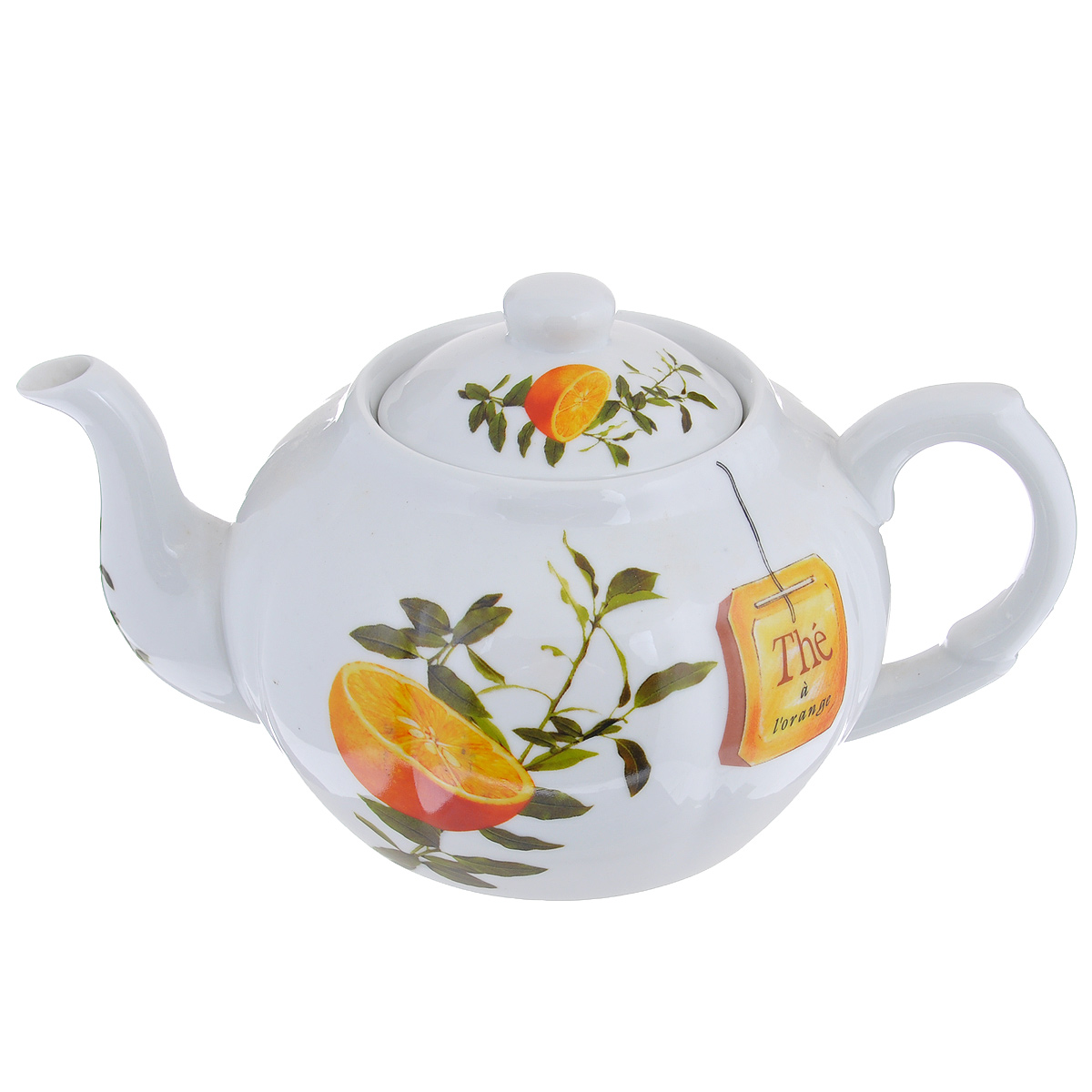 Чайник заварочный Larange Апельсин, 1 л115510 Чайник заварочный Larange Апельсин, 1 л115510Чайник Larange Апельсин выполнен из высококачественного фарфора. Чайник декорирован изображением апельсинов. Чайник Larange Апельсин предназначен для заваривания чая. Элегантный дизайн и совершенные формы чайника привлекут к себе внимание и украсят интерьер вашей кухни. Чайник Larange Апельсин будет не только прекрасным украшением вашего стола, но и отличным подарком к любому празднику. Не использовать в микроволновой печи. Не применять абразивные чистящие вещества. Диаметр чайника по верхнему краю: 8,5 см.Высота чайника: 9,5 см.Диаметр дна чайника: 9 см. Длина чайника (с учетом ручки и носика): 23 см.